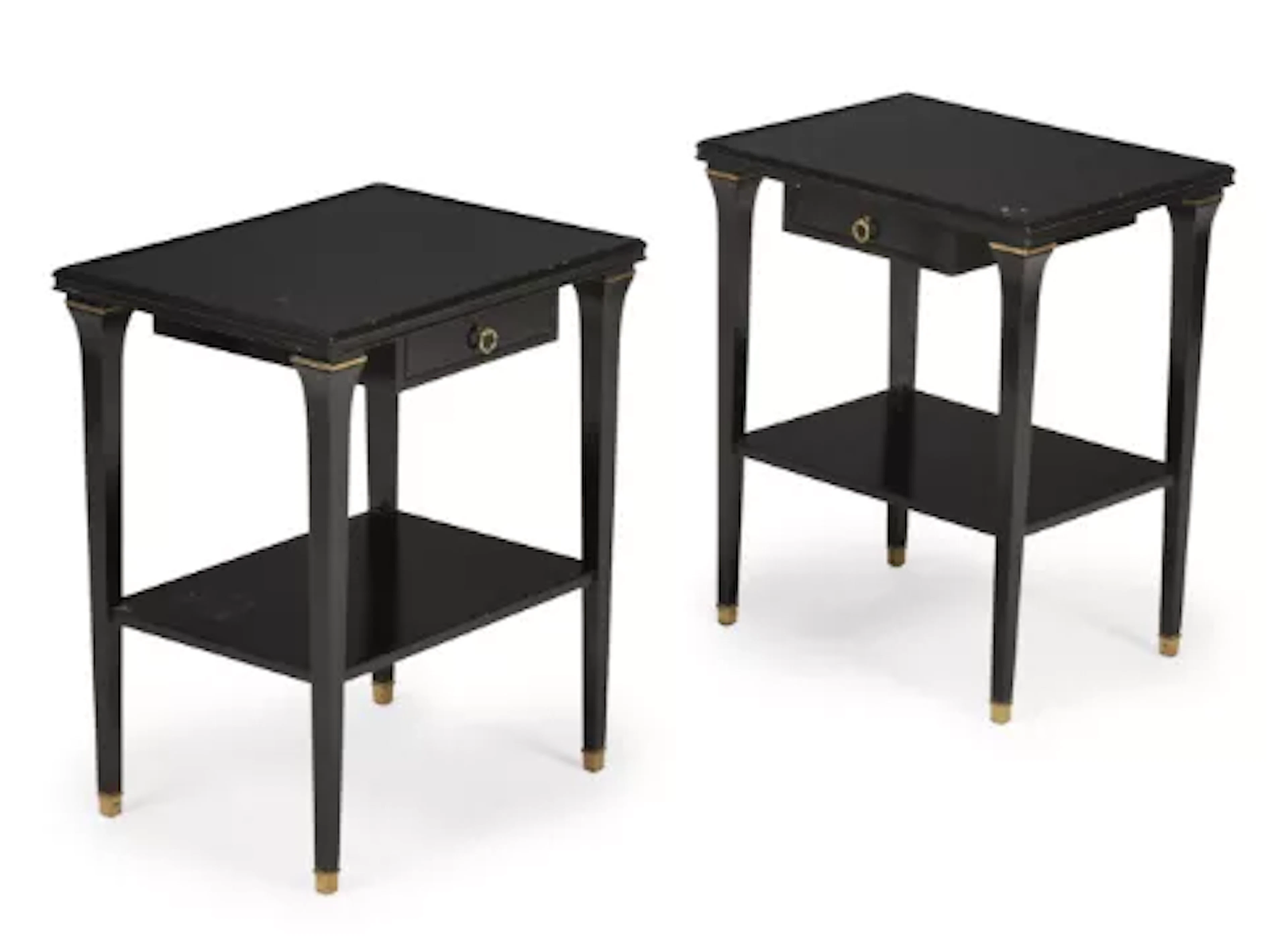 MAISON JANSEN (FRENCH, FD.1880), A PAIR OF MOUNTED SIDE TABLES, CIRCA 1960