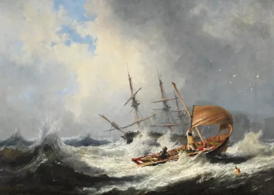 ATTRIBUTED TO JOHN WILSON CARMICHAEL (BRITISH 1800-1868), A CUTTER