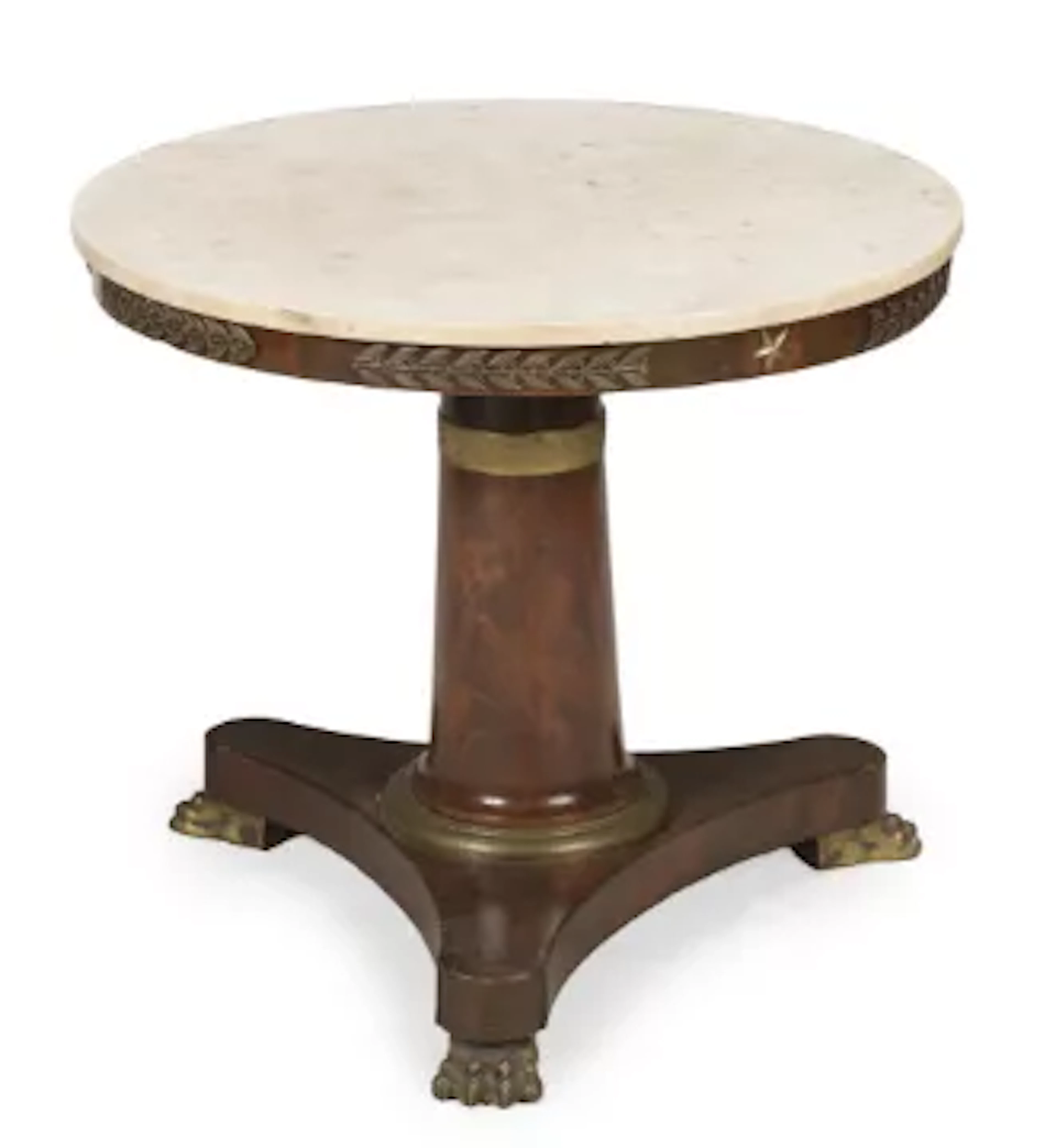 A LOUIS PHILLIPE MAHOGANY AND GILT BRASS MOUNTED CENTRE TABLE, CIRCA 1830