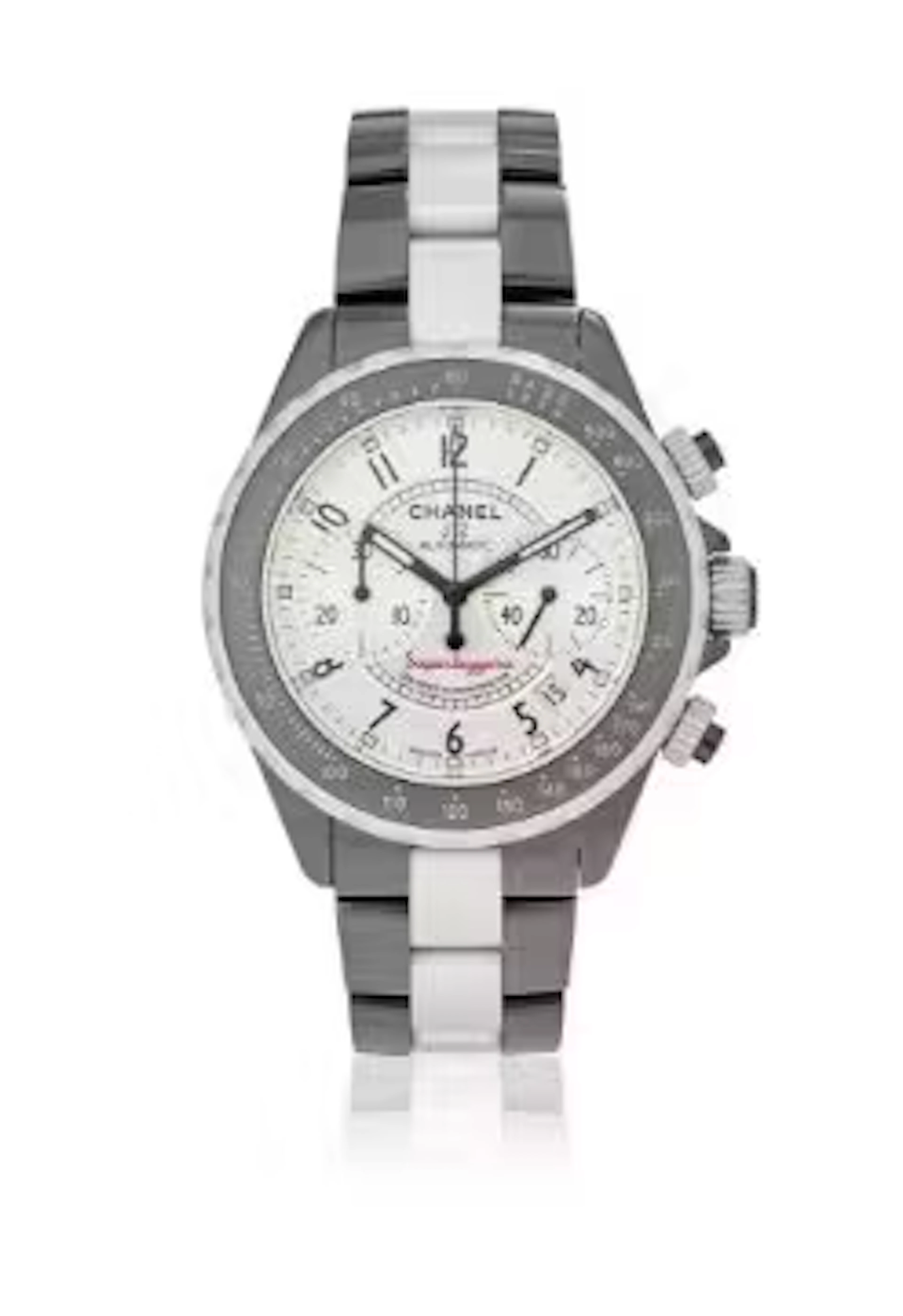 CHANEL, J12 SUPERLEGGERA, A BLACK CERAMIC AND ALUMINIUM CHRONOGRAPH