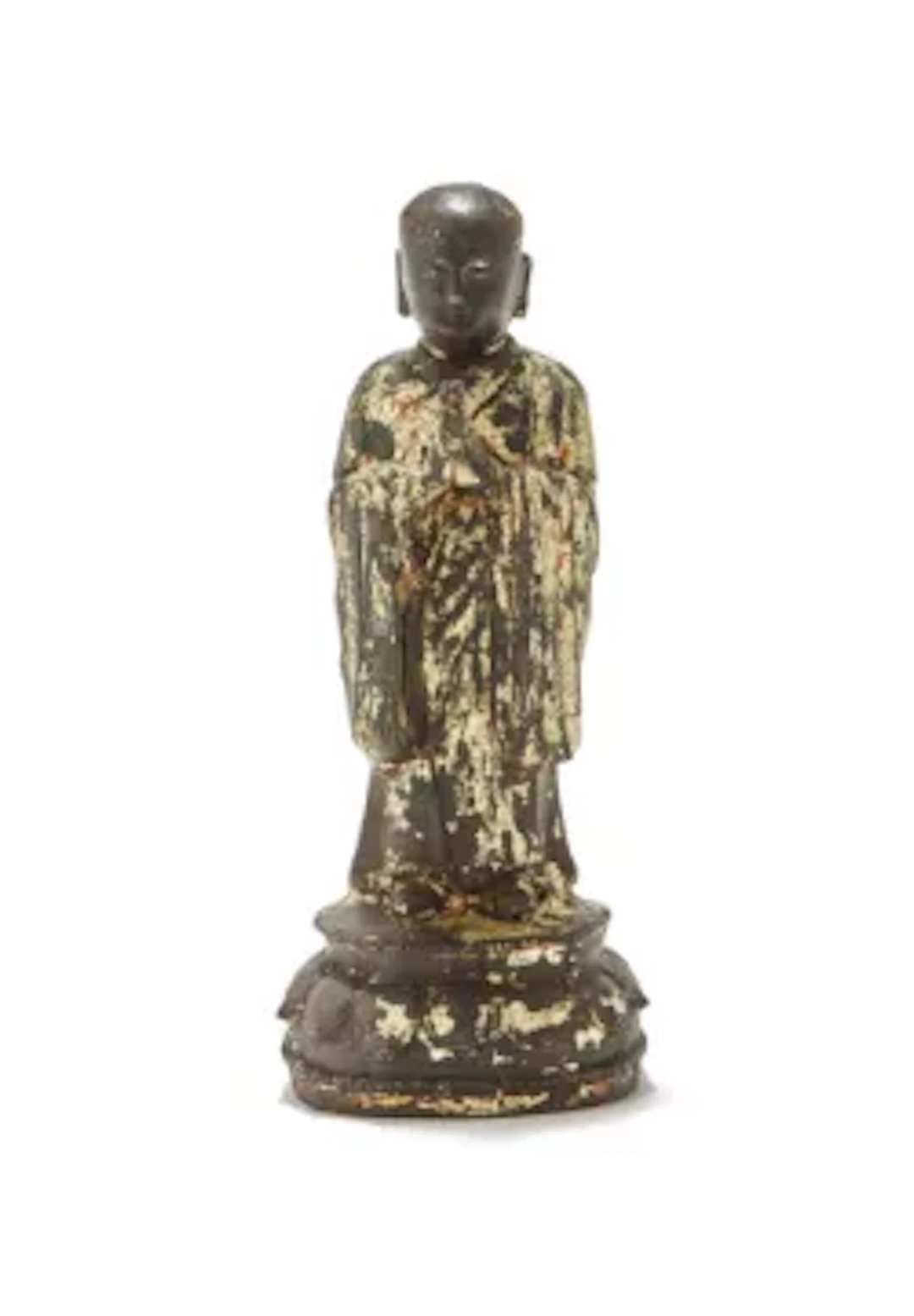 A Chinese bronze figure of a Buddhistic Disciple, Ming dynasty, 17th century