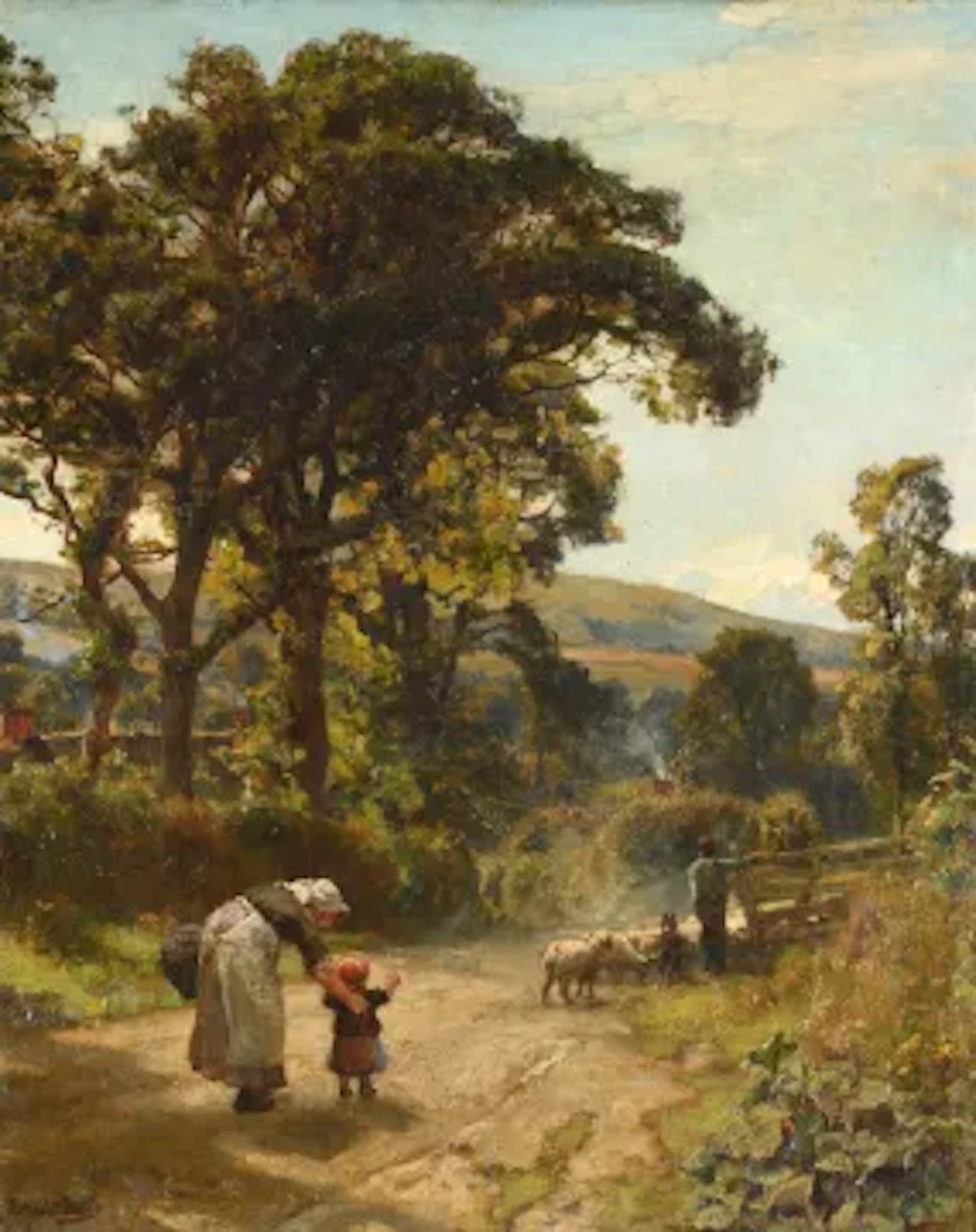 ERNEST ALBERT WATERLOW (BRITISH 1850-1919), WATCHING THE SHEEP DROVER