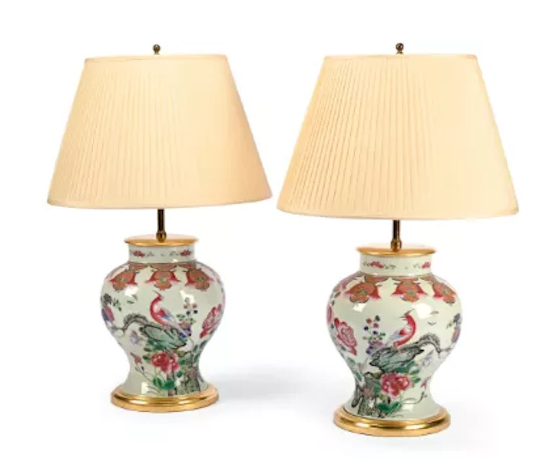 A PAIR OF 'PHEASANTS' BALUSTER VASES, IN CHINESE FAMILLE ROSE STYLE