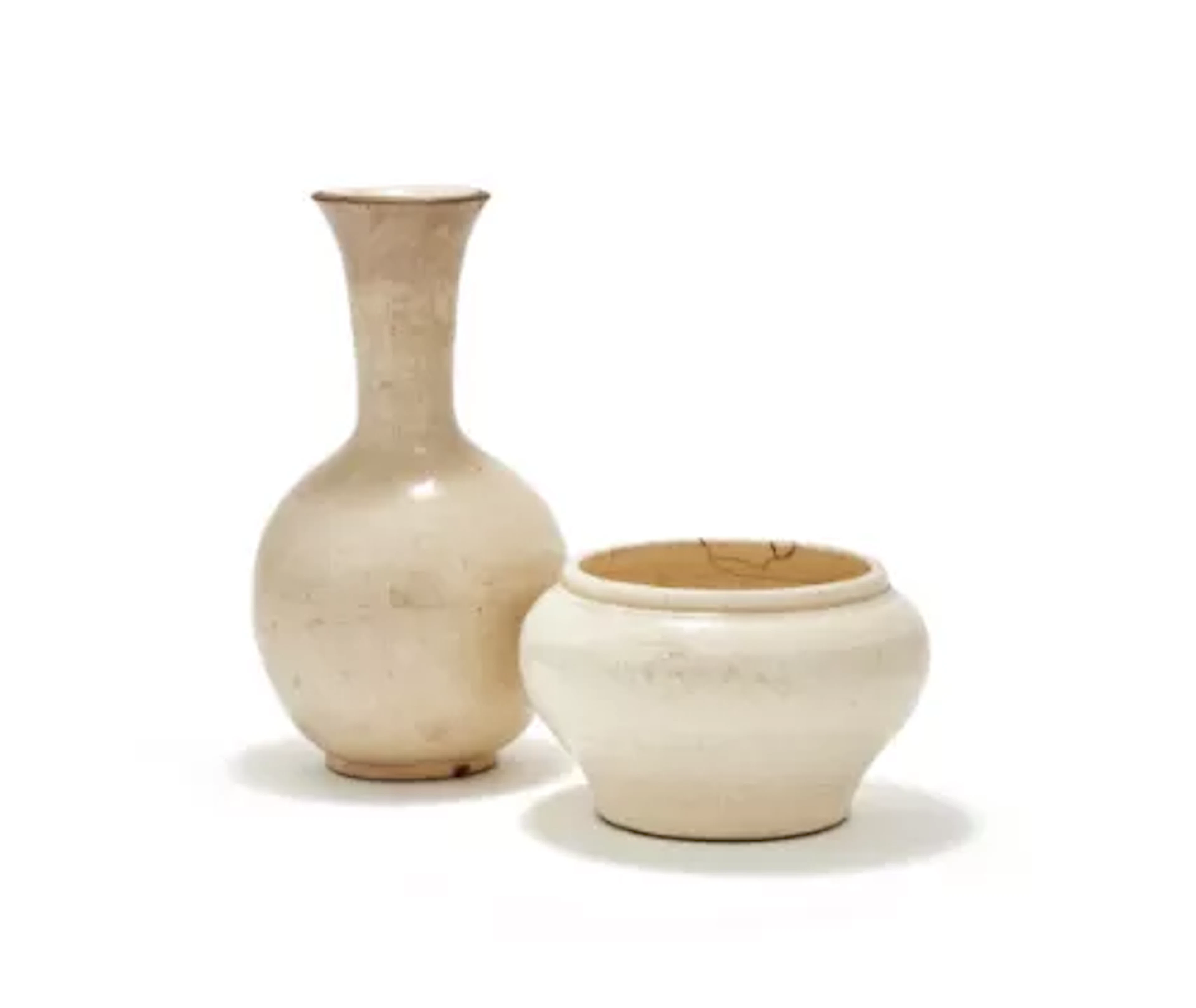 A Chinese white glazed ding style soft-paste vase, Probably 17th century