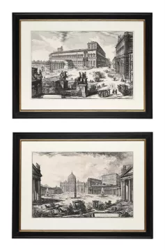 AFTER GIOVANNI BATTISTA PIRANESI, TWO VIEWS OF ROME (2)