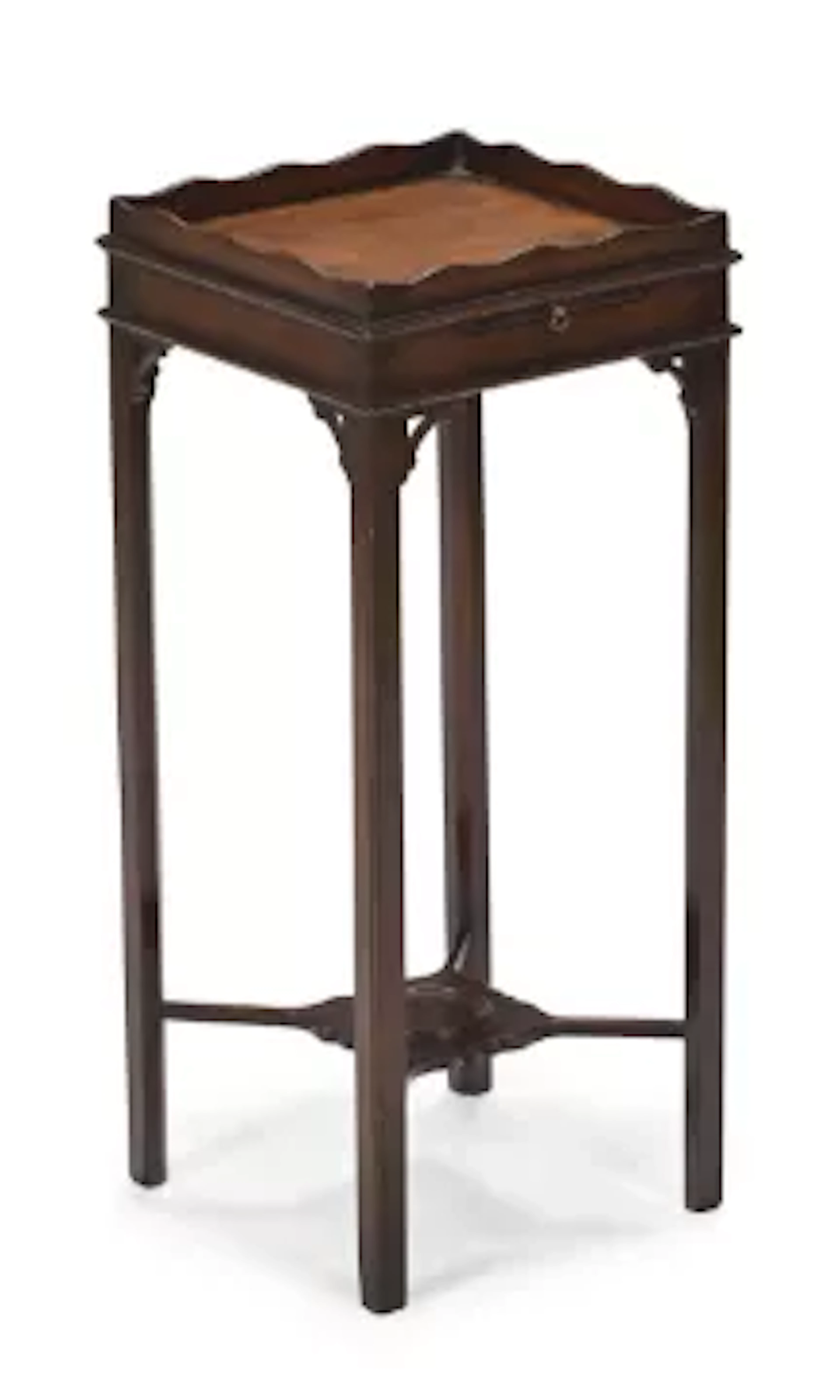 A CHIPPENDALE STYLE MAHOGANY URN STAND, 20TH CENTURY
