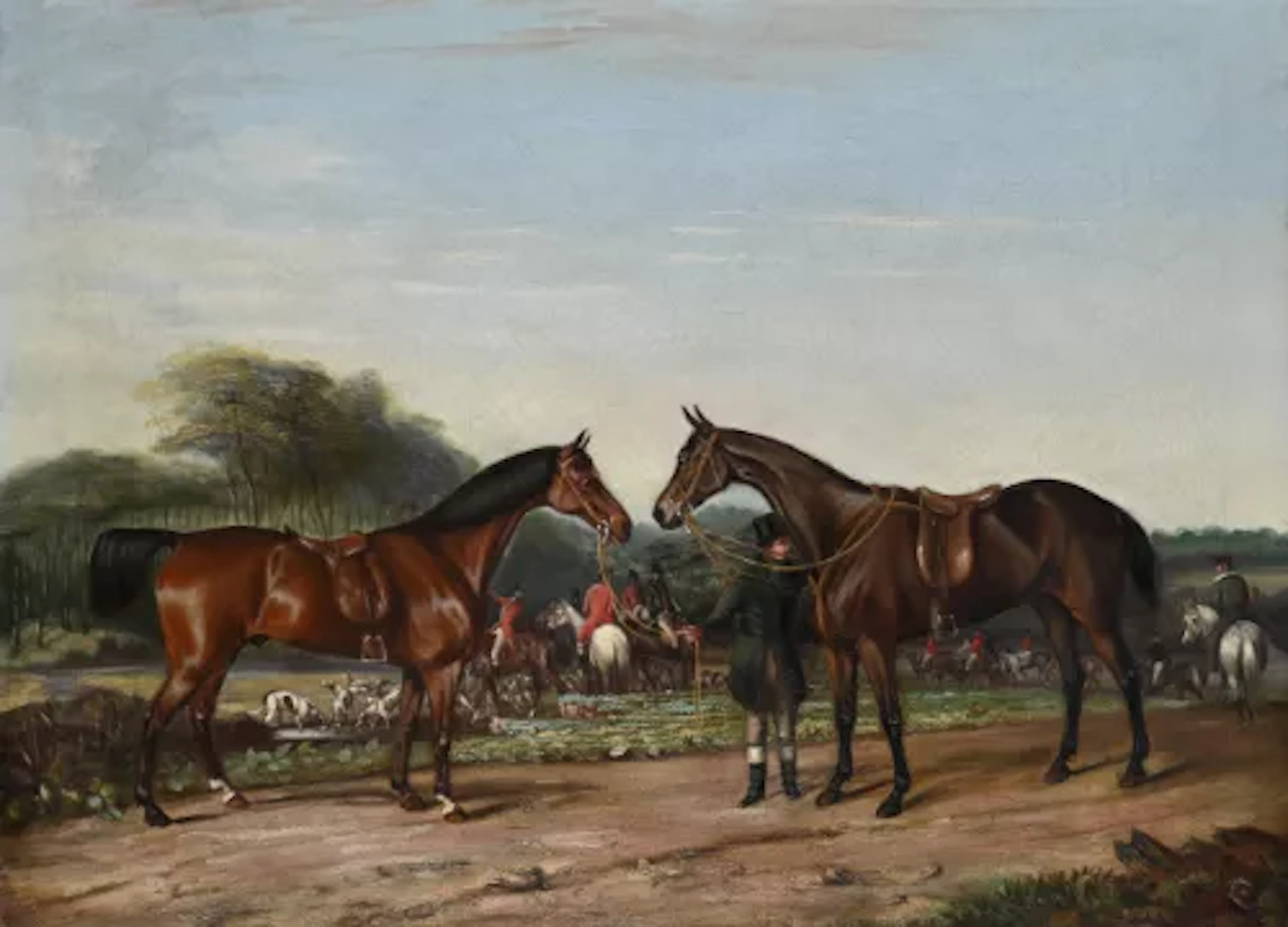 ENGLISH SCHOOL (19TH CENTURY), THE ATHERSON HUNT STARTING OFF