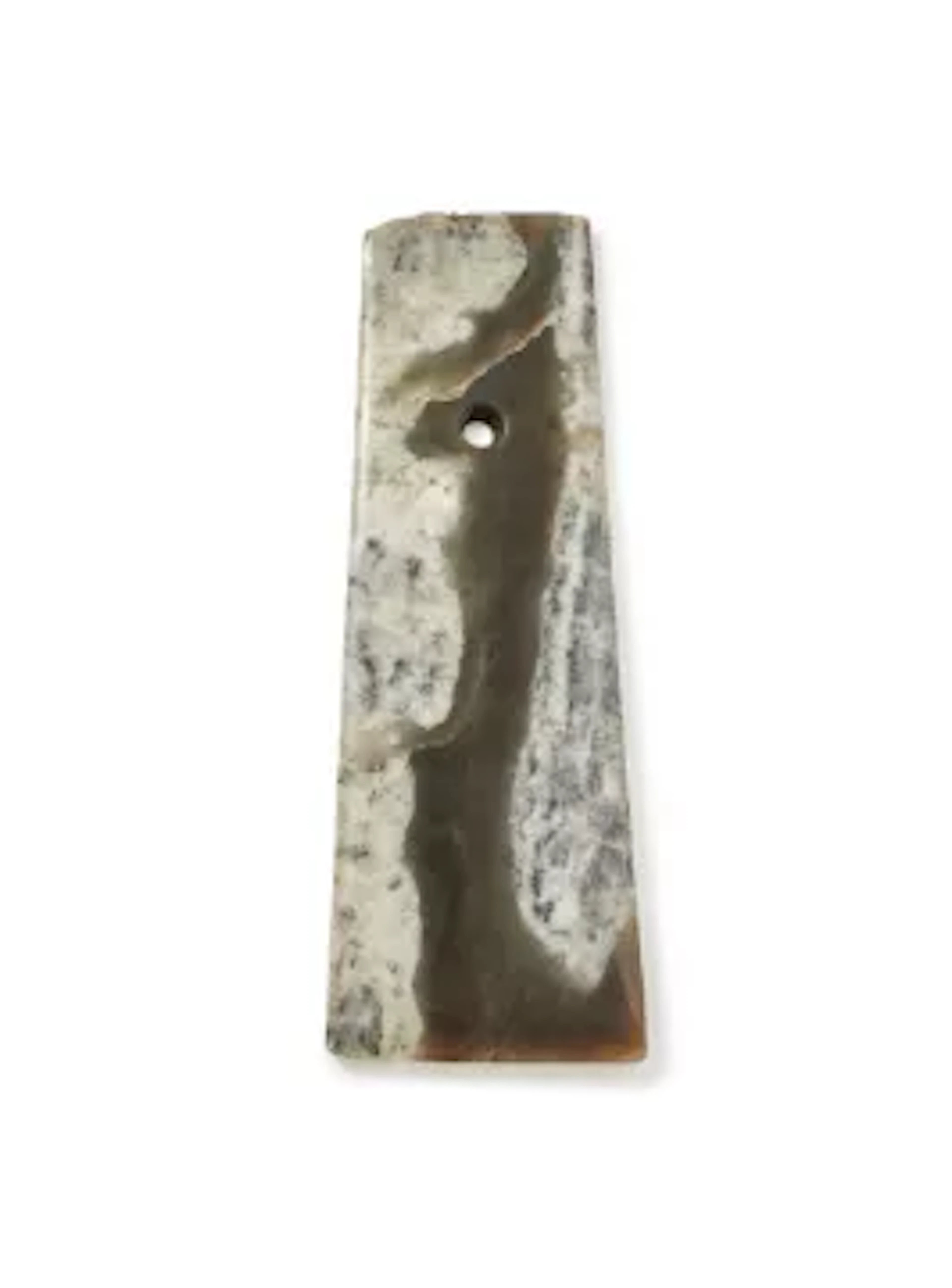 A Chinese grey jade ceremonial axe, Neolithic period, circa 2000 BC