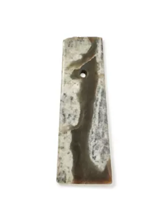 A Chinese grey jade ceremonial axe, Neolithic period, circa 2000 BC