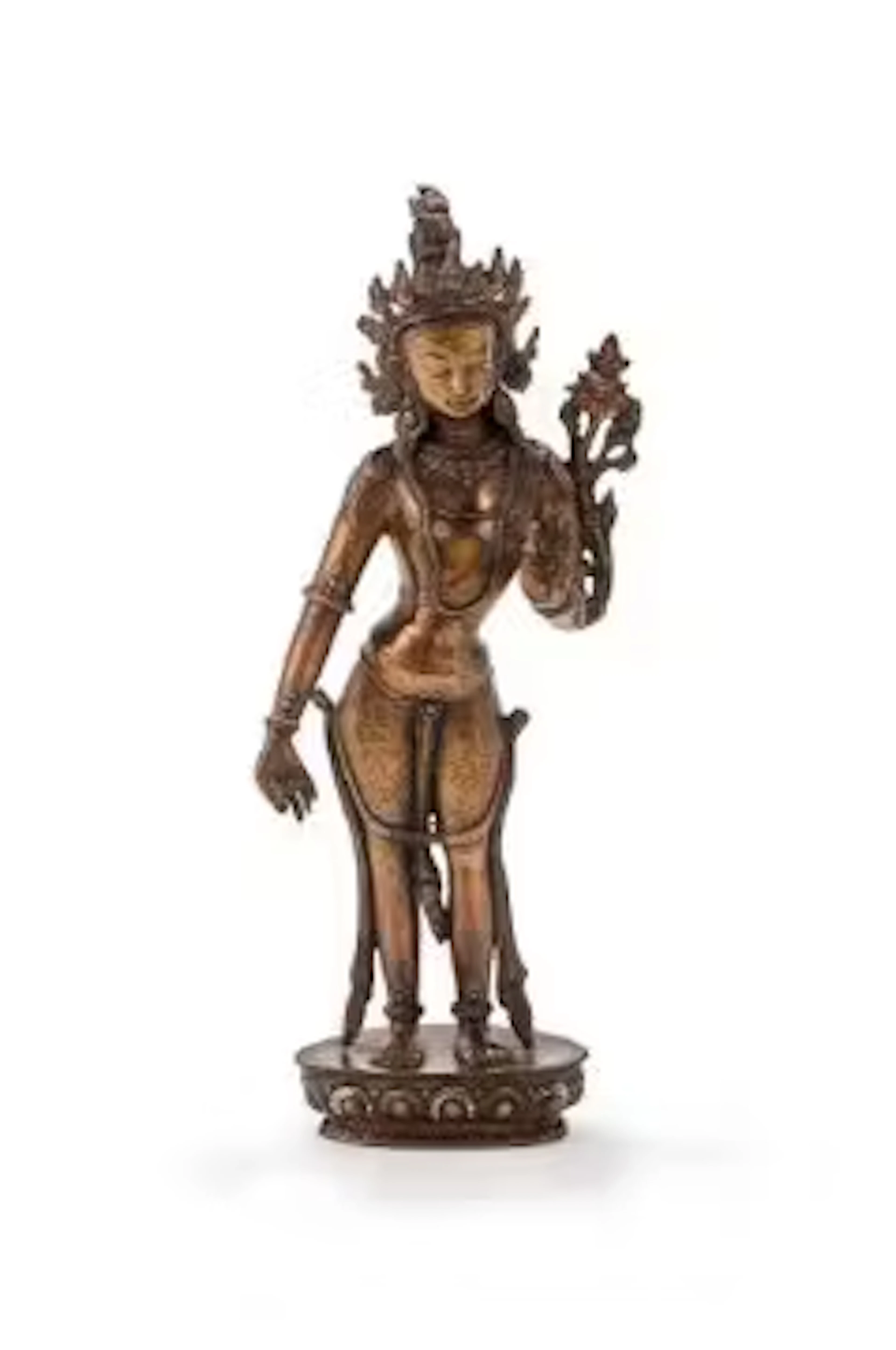 A Sino-Tibetan bronze figure of Tara
