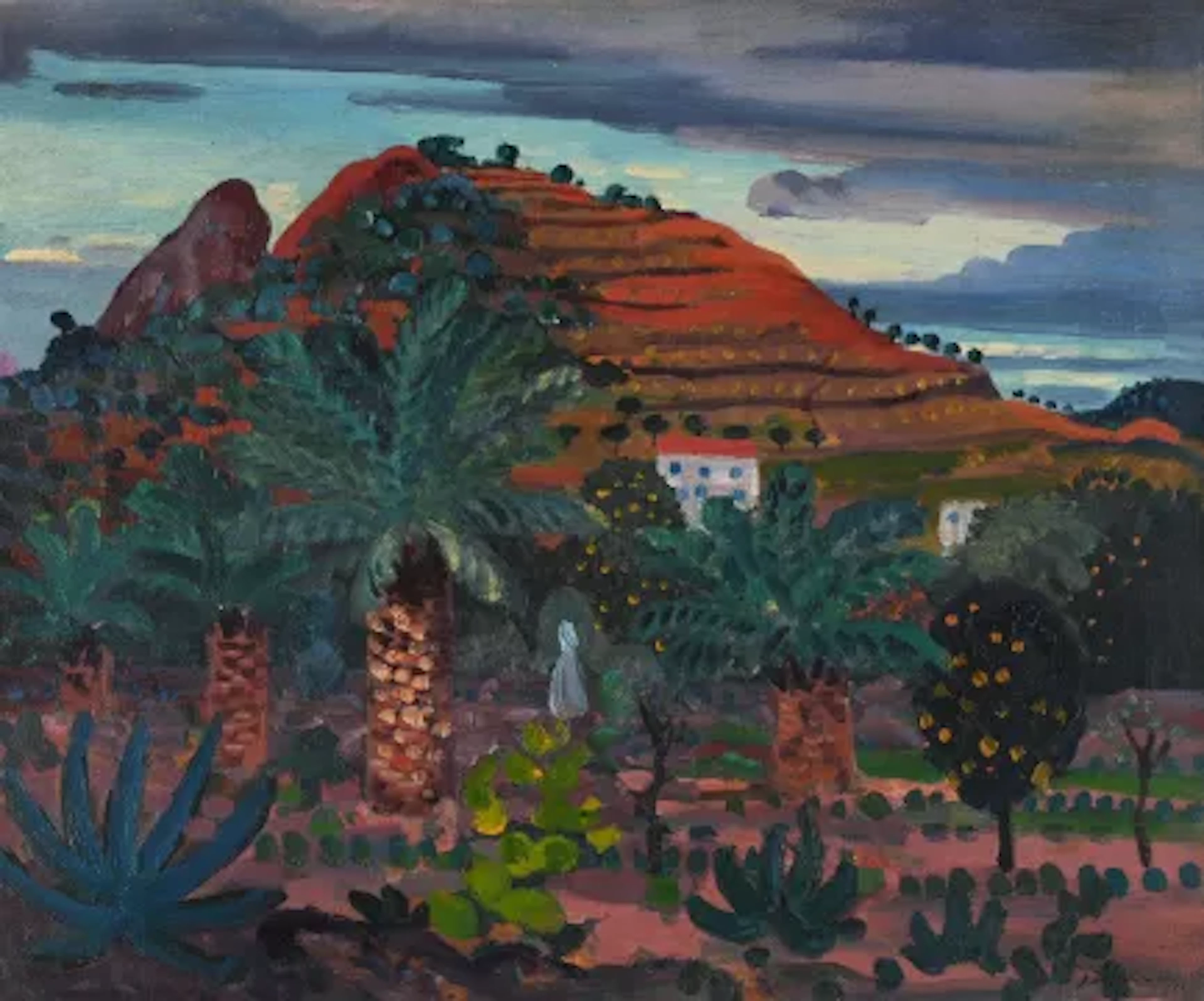 JAMES DICKSON INNES (BRITISH 1887-1914), PALM TREES AT COLLIOURE