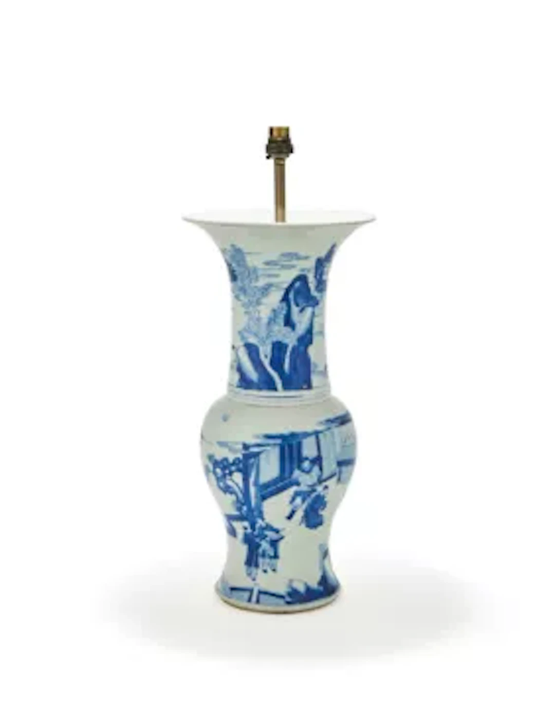 A Chinese blue and white 'Phoenix tail' vase, Kangxi