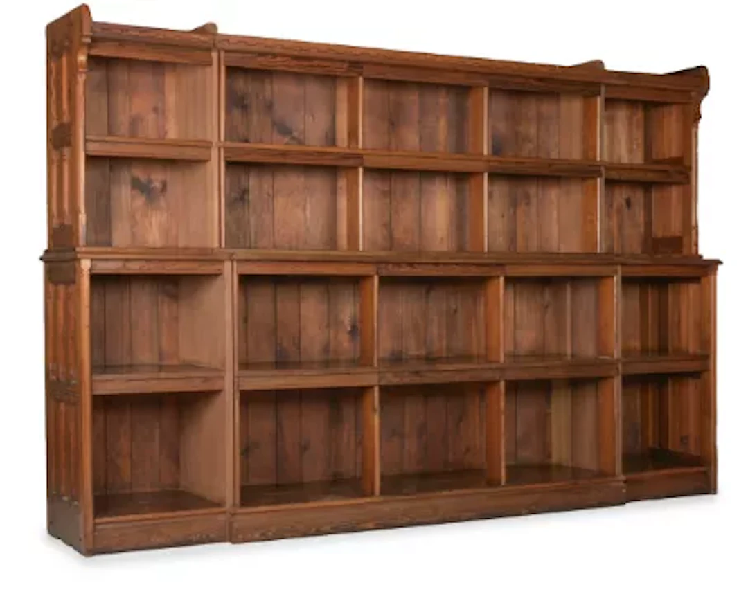 A LARGE REFORMED GOTHIC BOOKCASE, CIRCA 1880