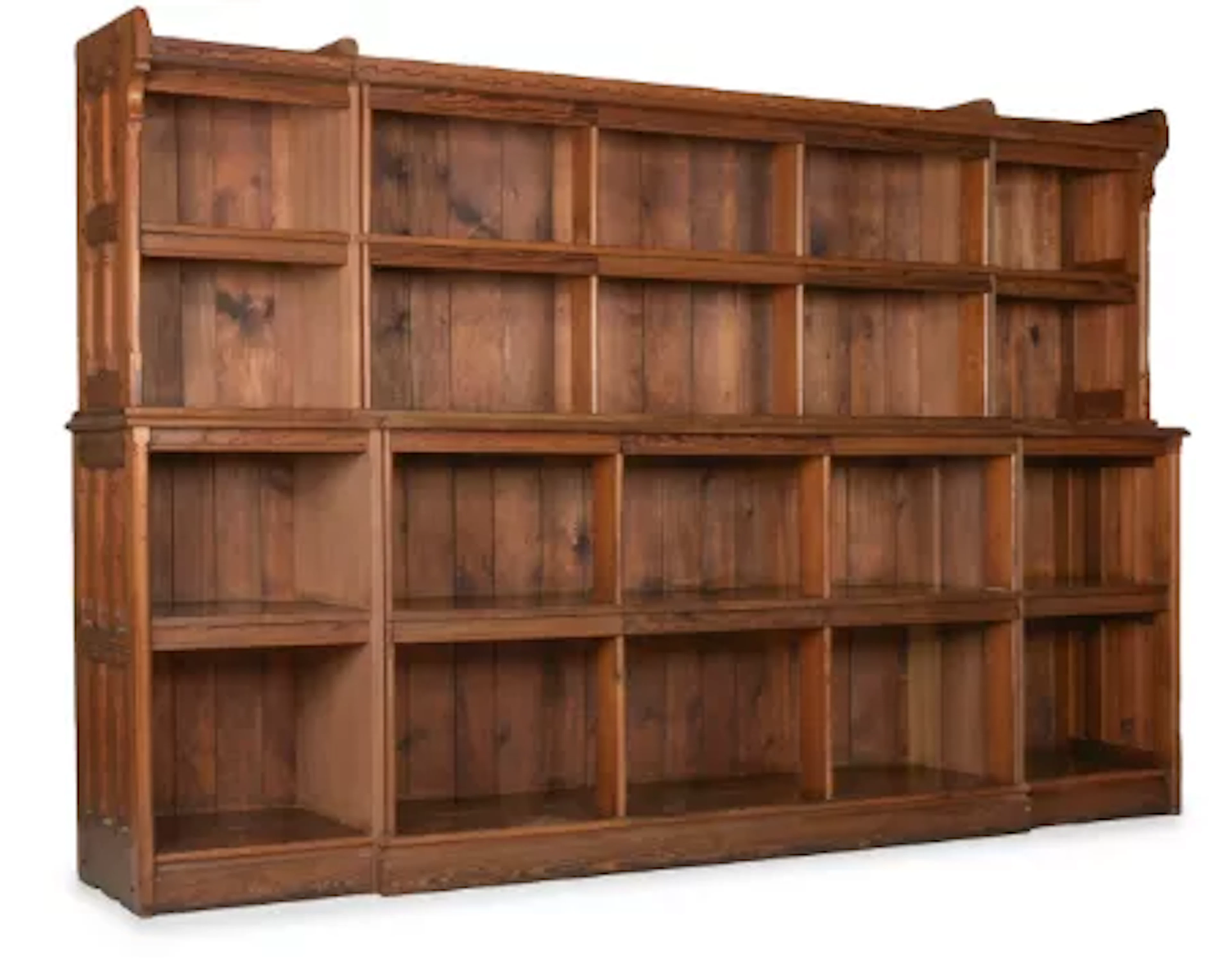 A LARGE REFORMED GOTHIC BOOKCASE, CIRCA 1880