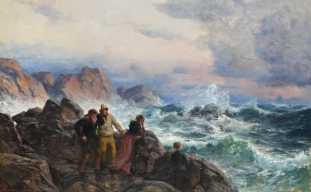 HJALMAR JOHNSSEN (NORWEGIAN 1852-1901), THE SHIPWRECK