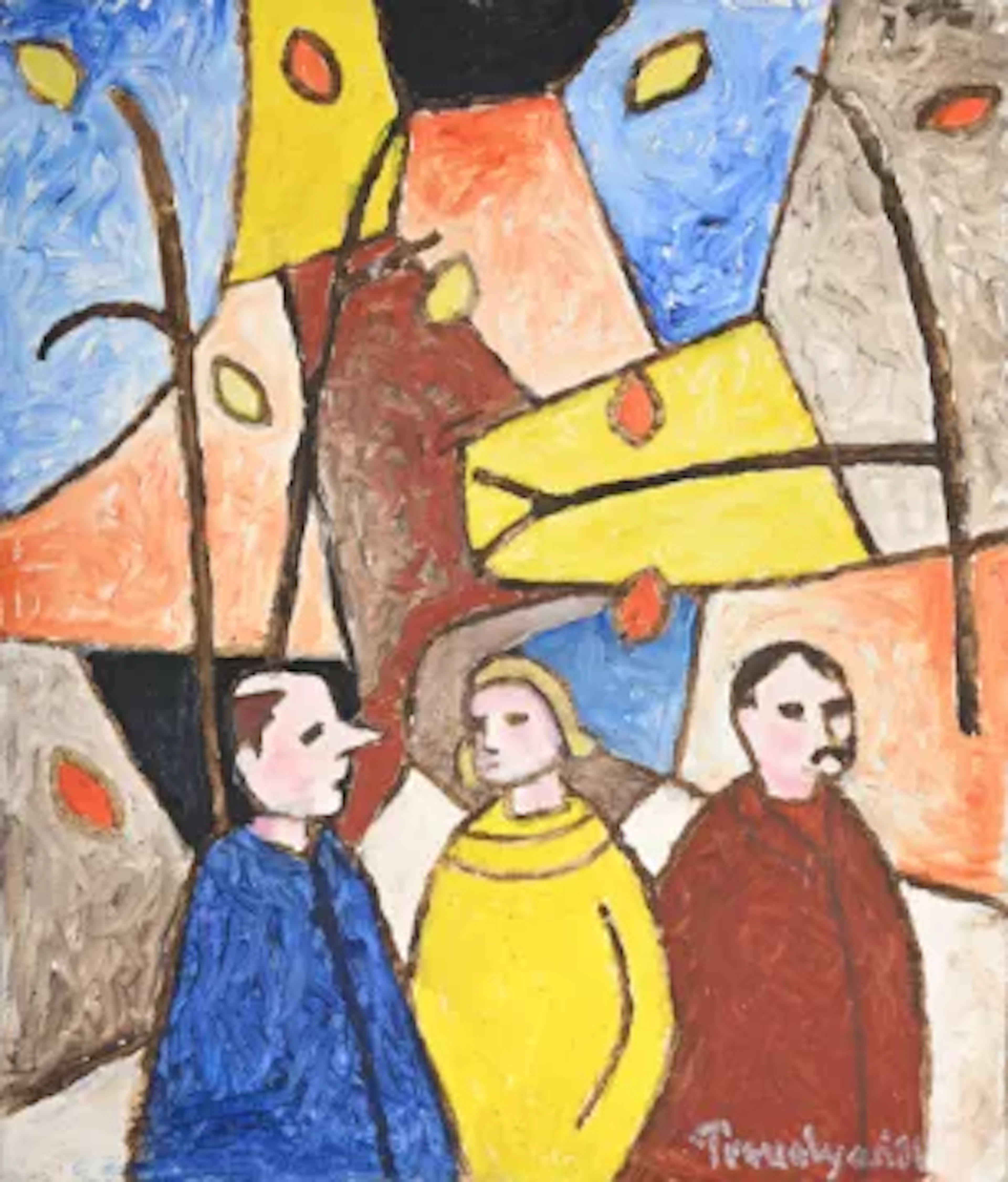λ JULIAN TREVELYAN (BRITISH 1910-1988), PEOPLE IN WOODS