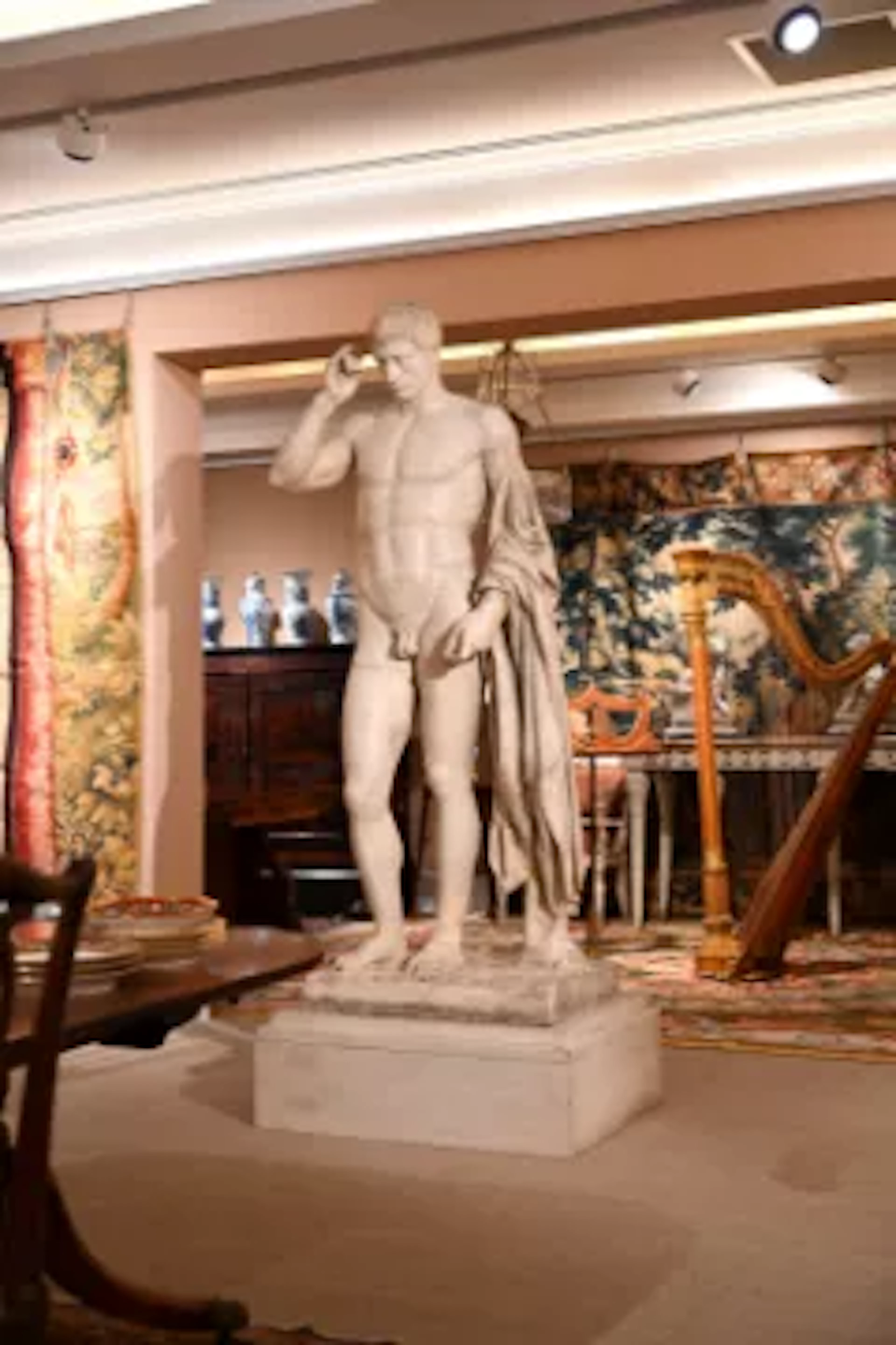 AN IMPRESSIVE LIFE SIZE PLASTER MODEL OF GERMANICUS, OR MARCUS CLAUDIUS
