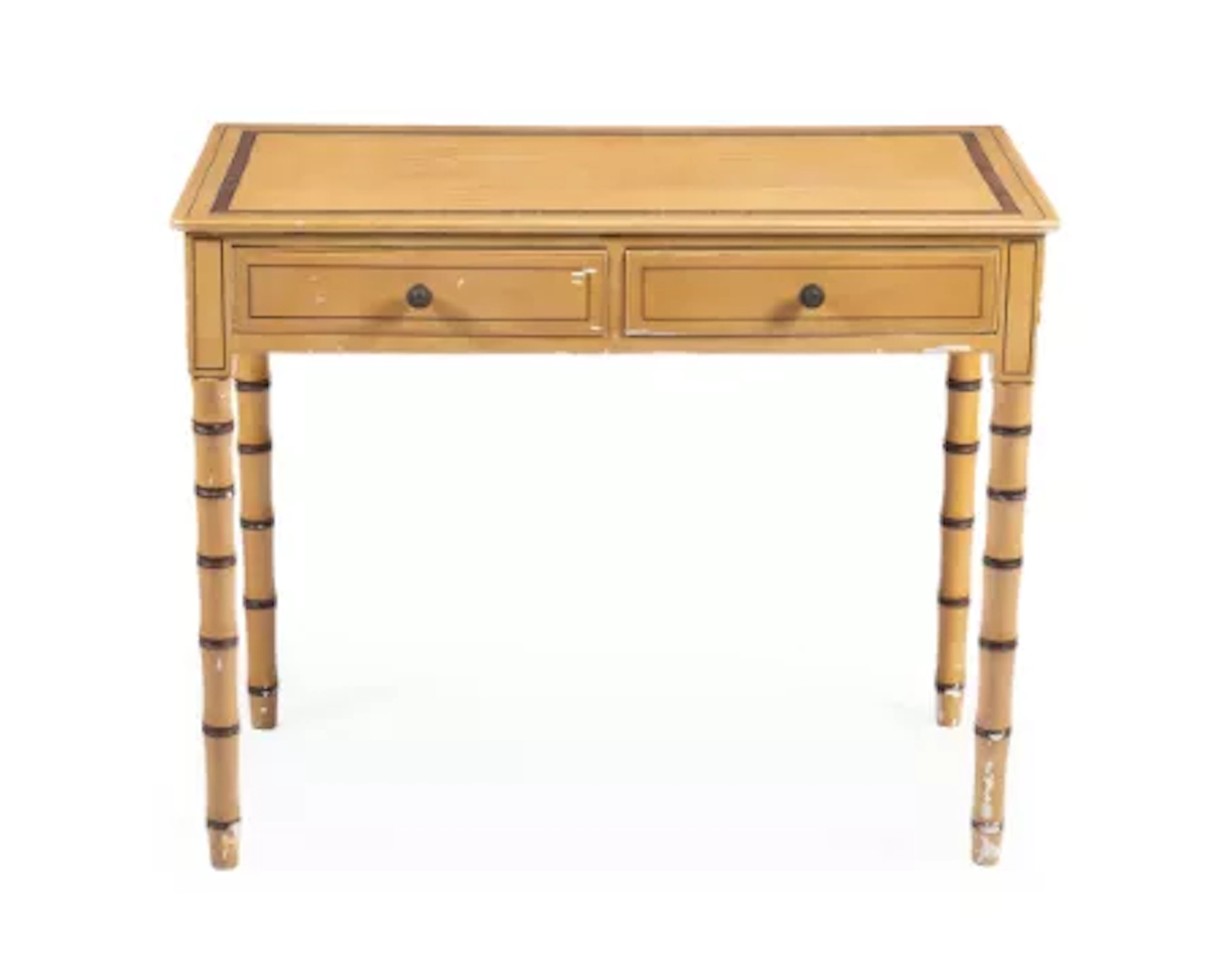 A REGENCY PAINTED FAUX BAMBOO SIDE TABLE, EARLY 19TH CENTURY