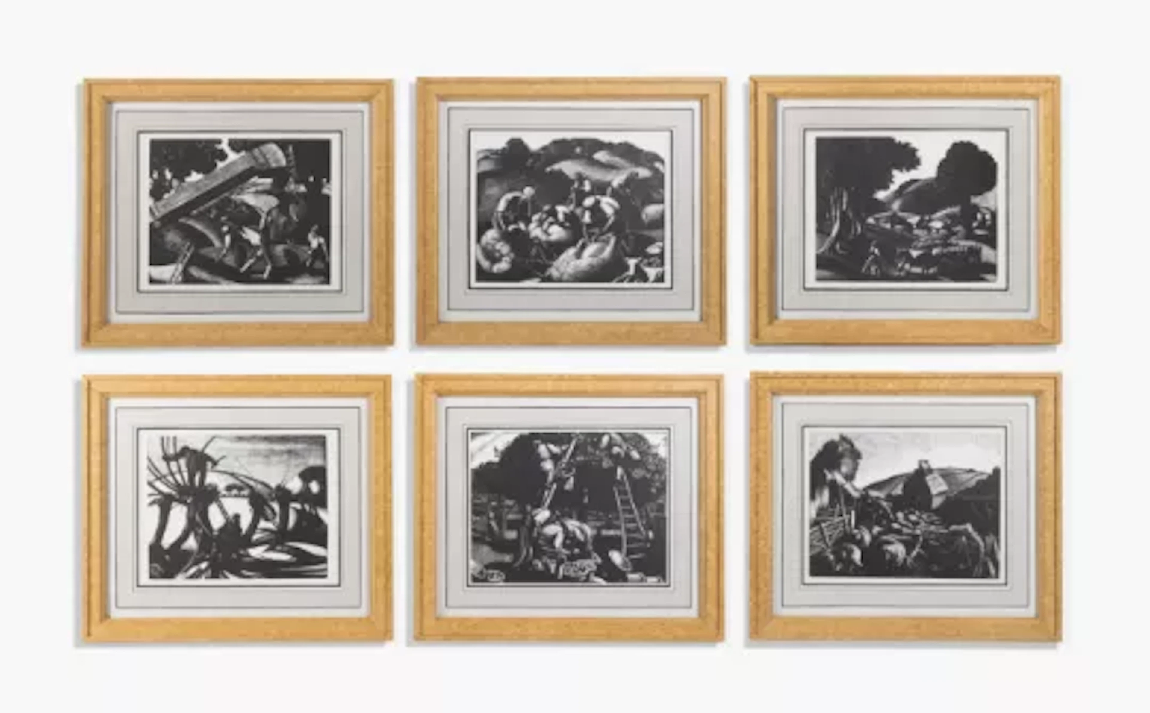 λ CLARE LEIGHTON (BRITISH 1898-1989), SIX VIEWS FROM THE FARMER'S YEAR