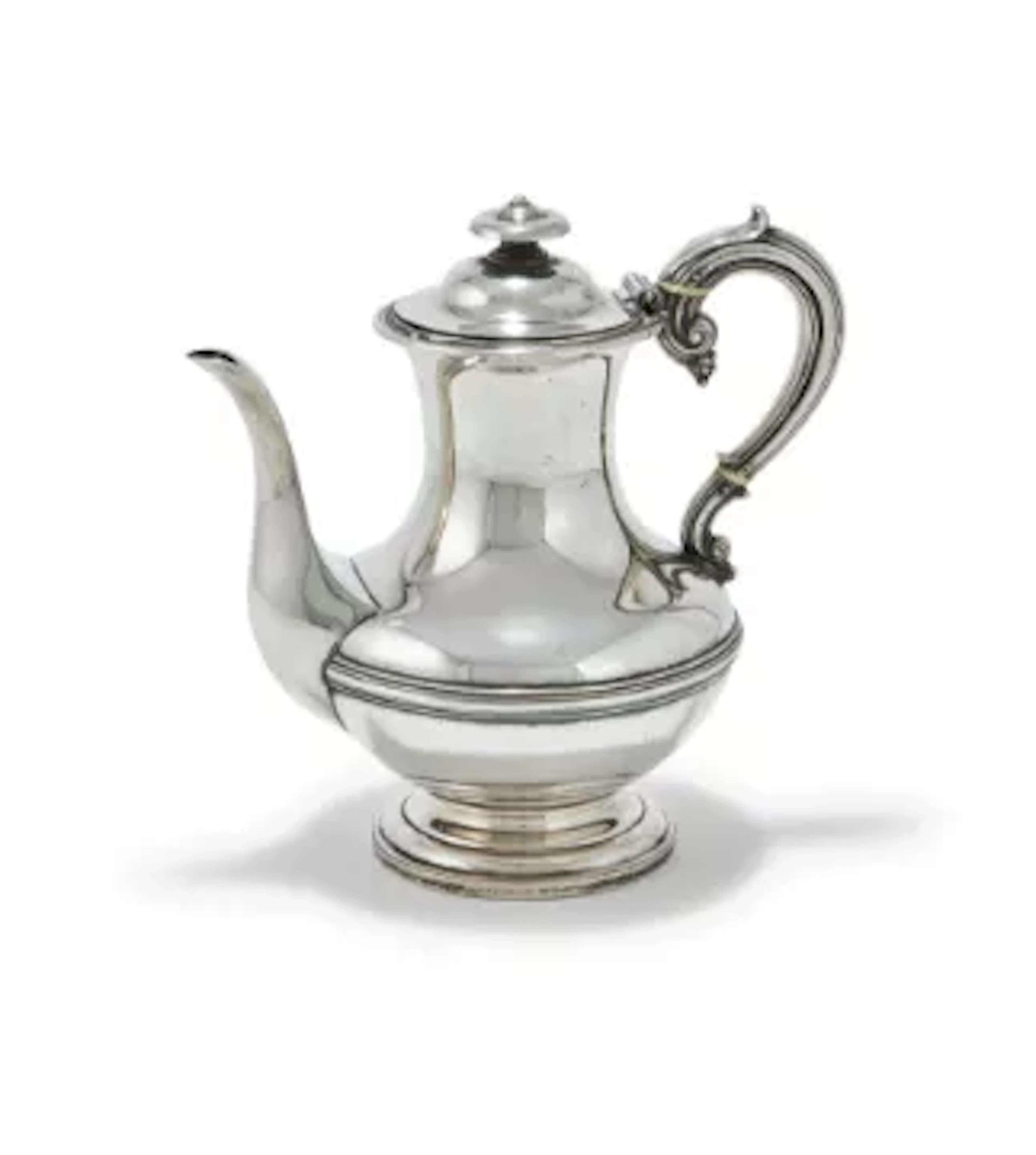 Y A VICTORIAN SILVER COFFEE POT, EDWARD, EDWARD JUNIOR, JOHN & WILLIAM