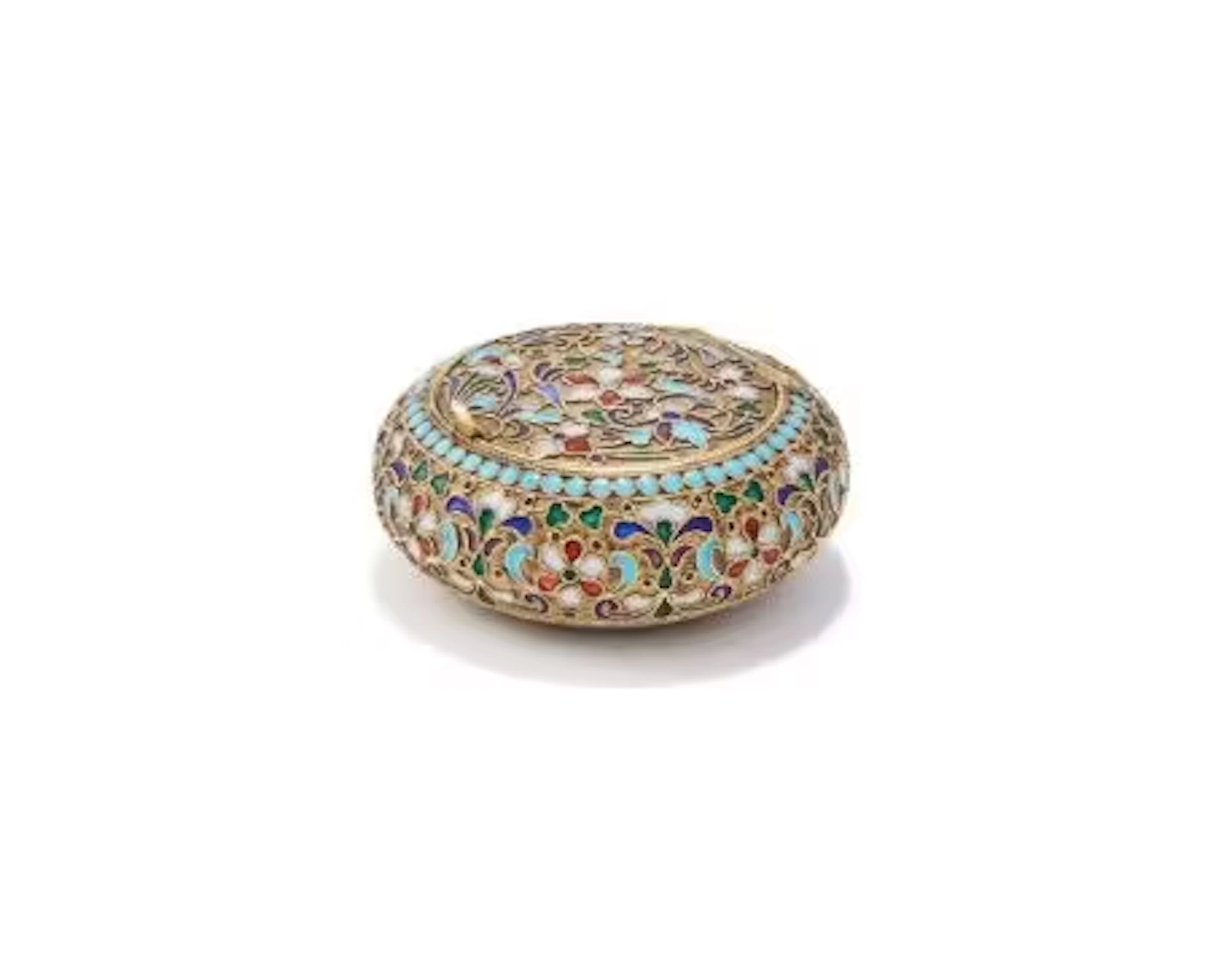 A RUSSIAN CLOISONNÉ ENAMEL BOX