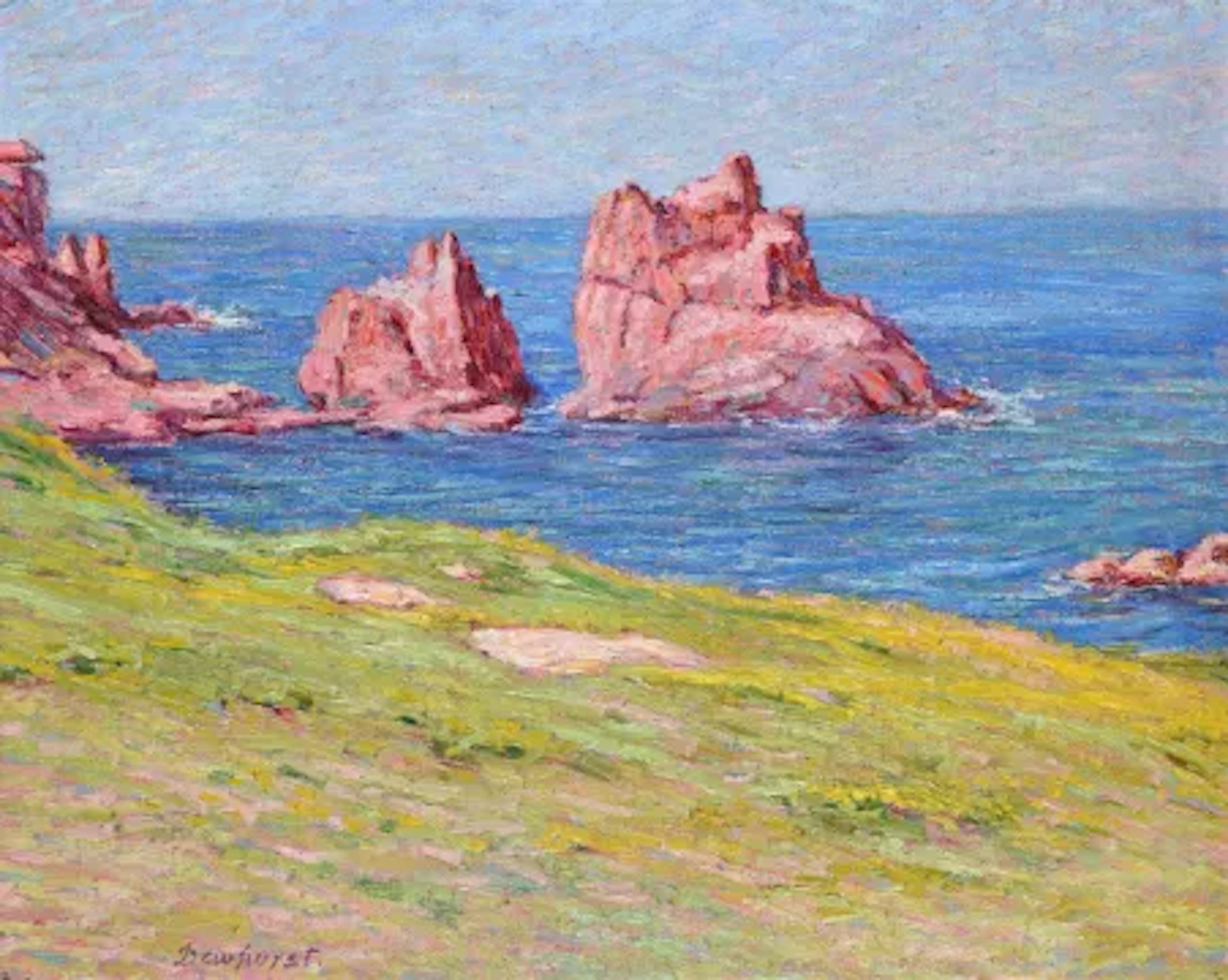 WYNFORD DEWHURST (BRITISH 1864-1941), ROCHERS DE GRANIT ROSE, LE SENTIER