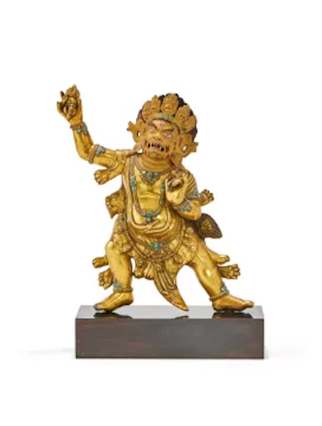 A Sino-Tibetan Gilt-Bronze Figure of Vajrapani, 19th or early 20th century