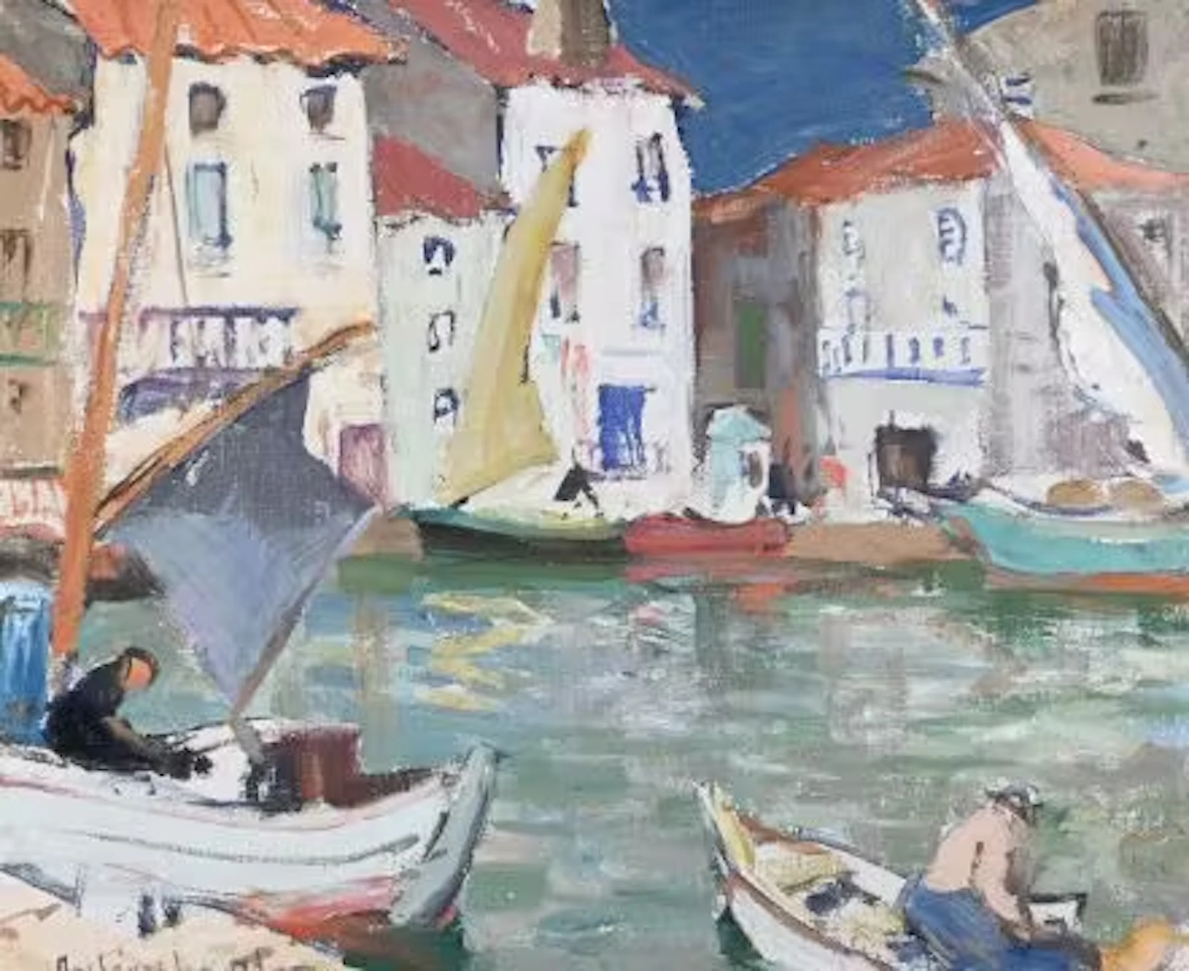 λ JOHN MACLAUCHLAN MILNE (SCOTTISH 1885-1957), THE HARBOUR, ST. TROPEZ