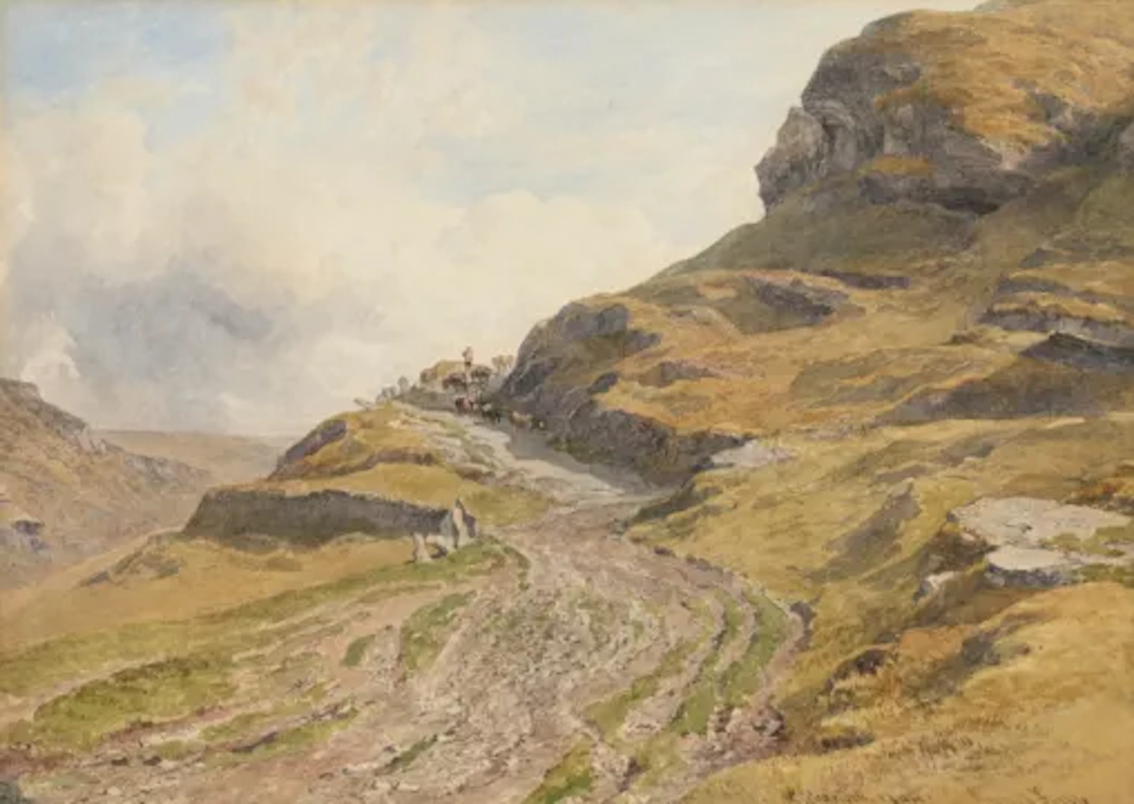 GEORGE ARTHUR FRIPP O.W.S. (BRITISH 1813-1896), DROVING CATTLE AT