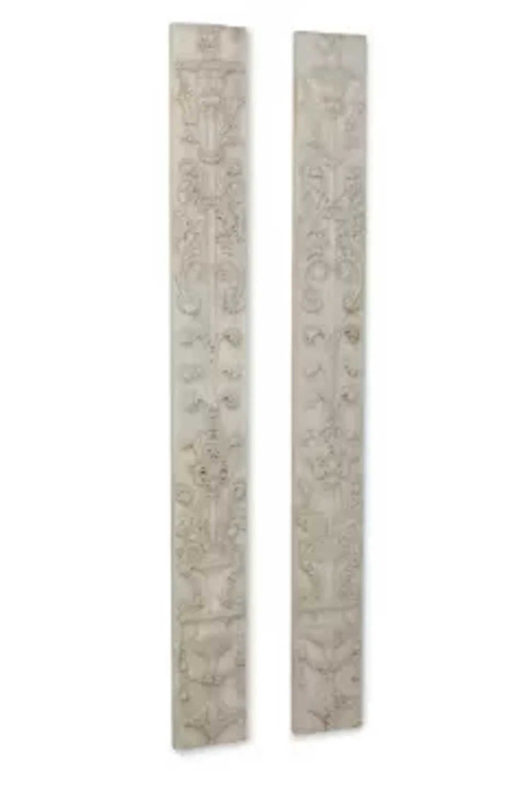 A PAIR OF NEOCLASSICAL MARBLE FIREPLACE JAMBS, 19TH CENTURY