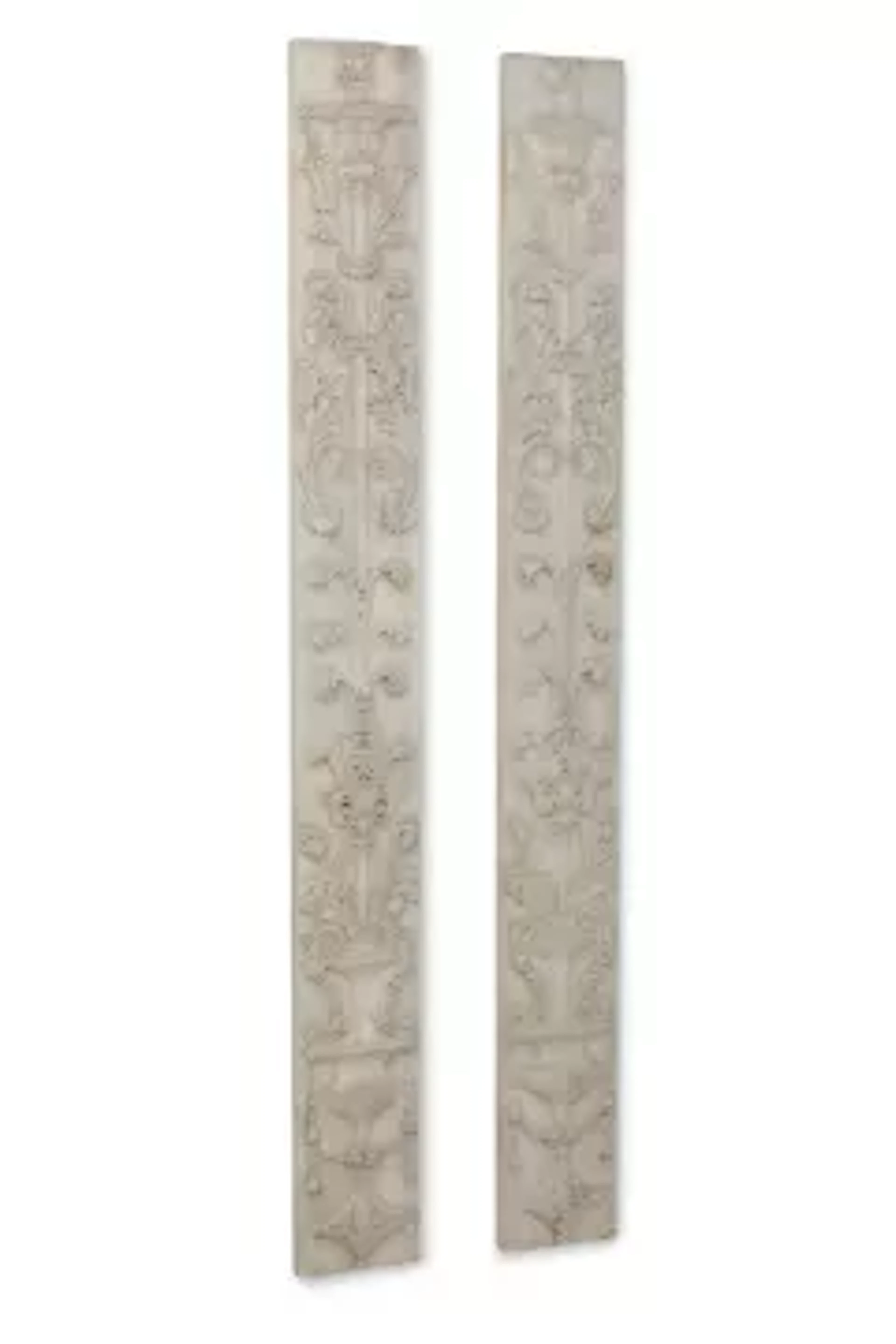 A PAIR OF NEOCLASSICAL MARBLE FIREPLACE JAMBS, 19TH CENTURY