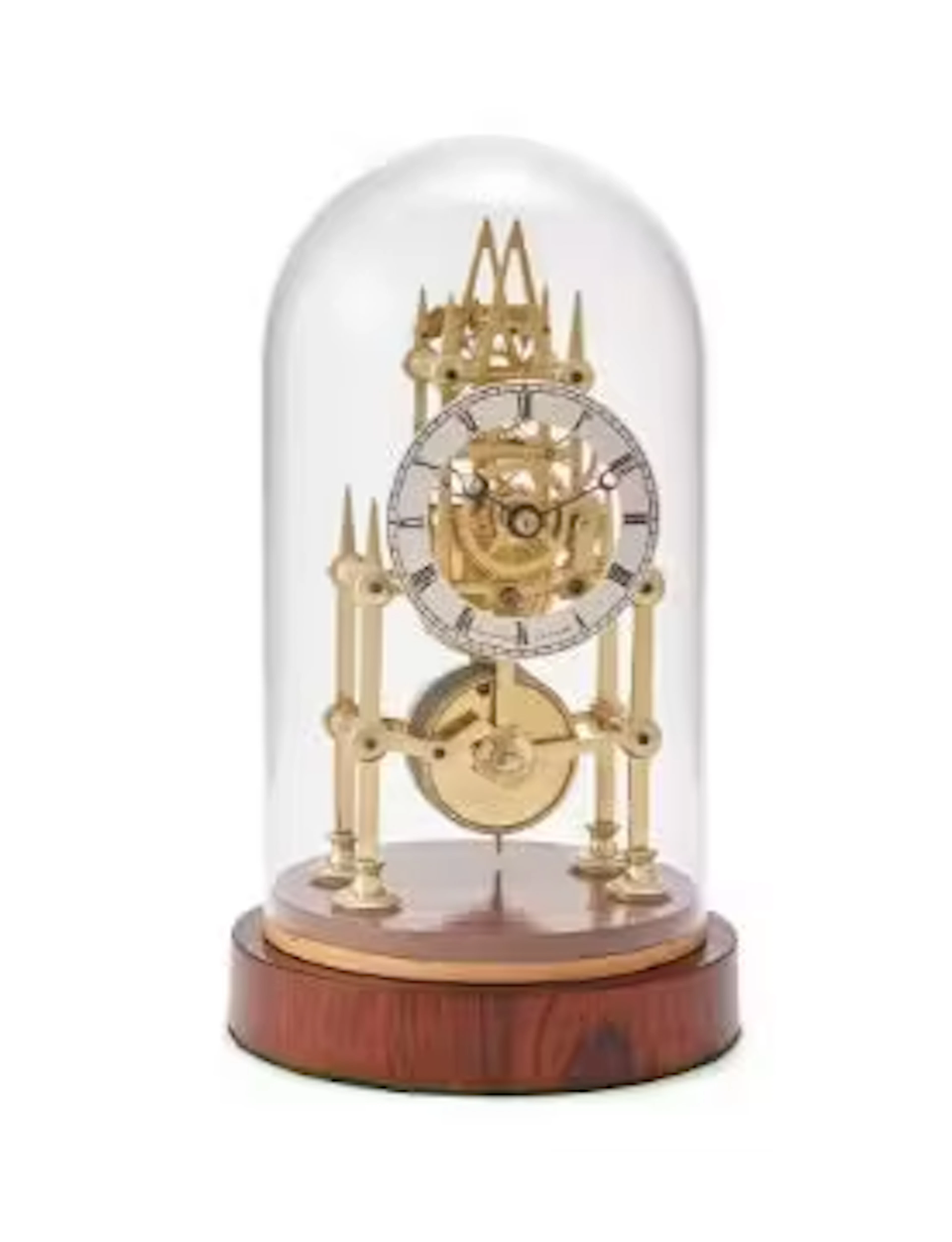 Y A VICTORIAN BRASS SMALL SKELETON TIMEPIECE