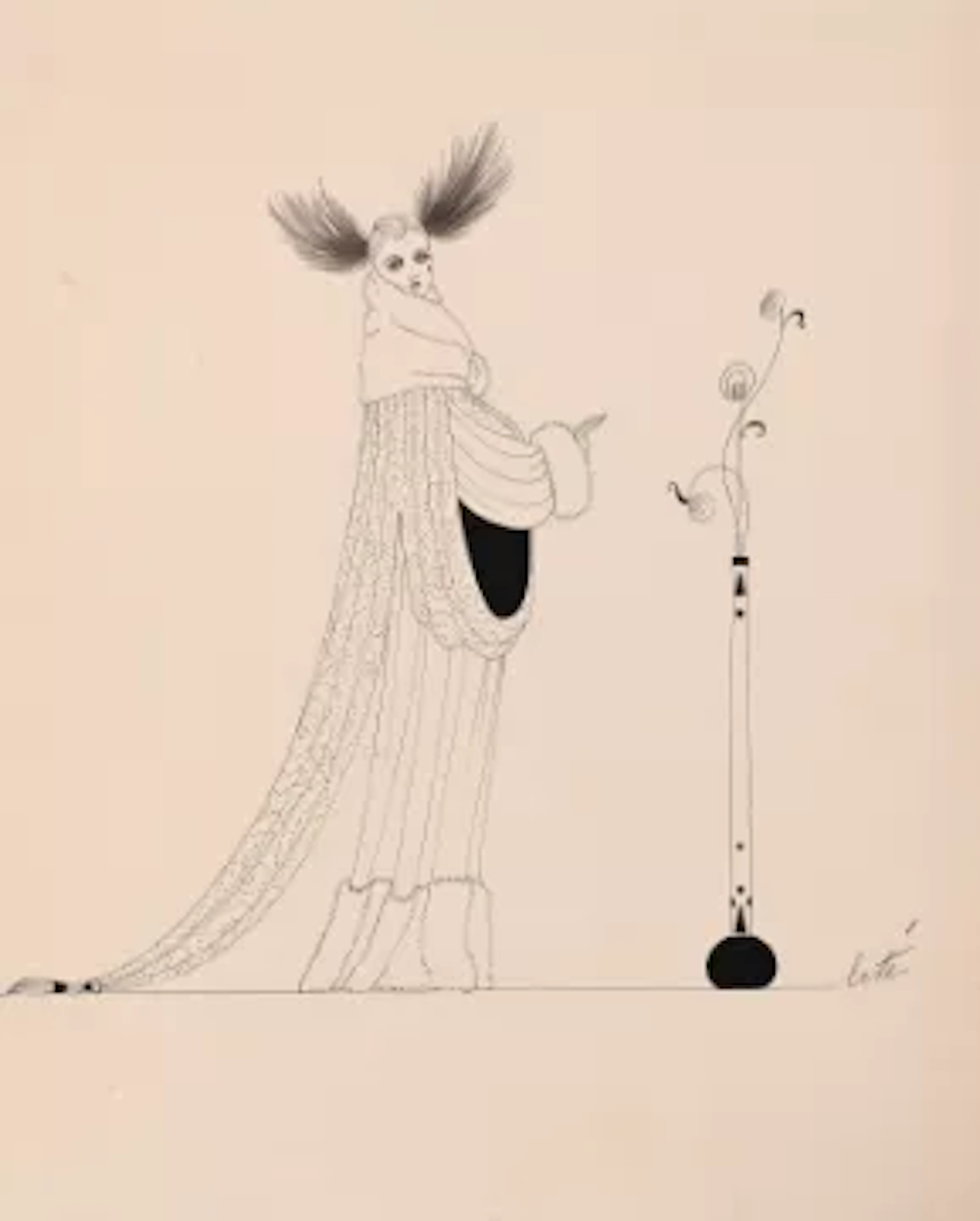 λ ERTÉ (FRENCH, 1892-1990), EVENING GOWN DESIGN, 1913