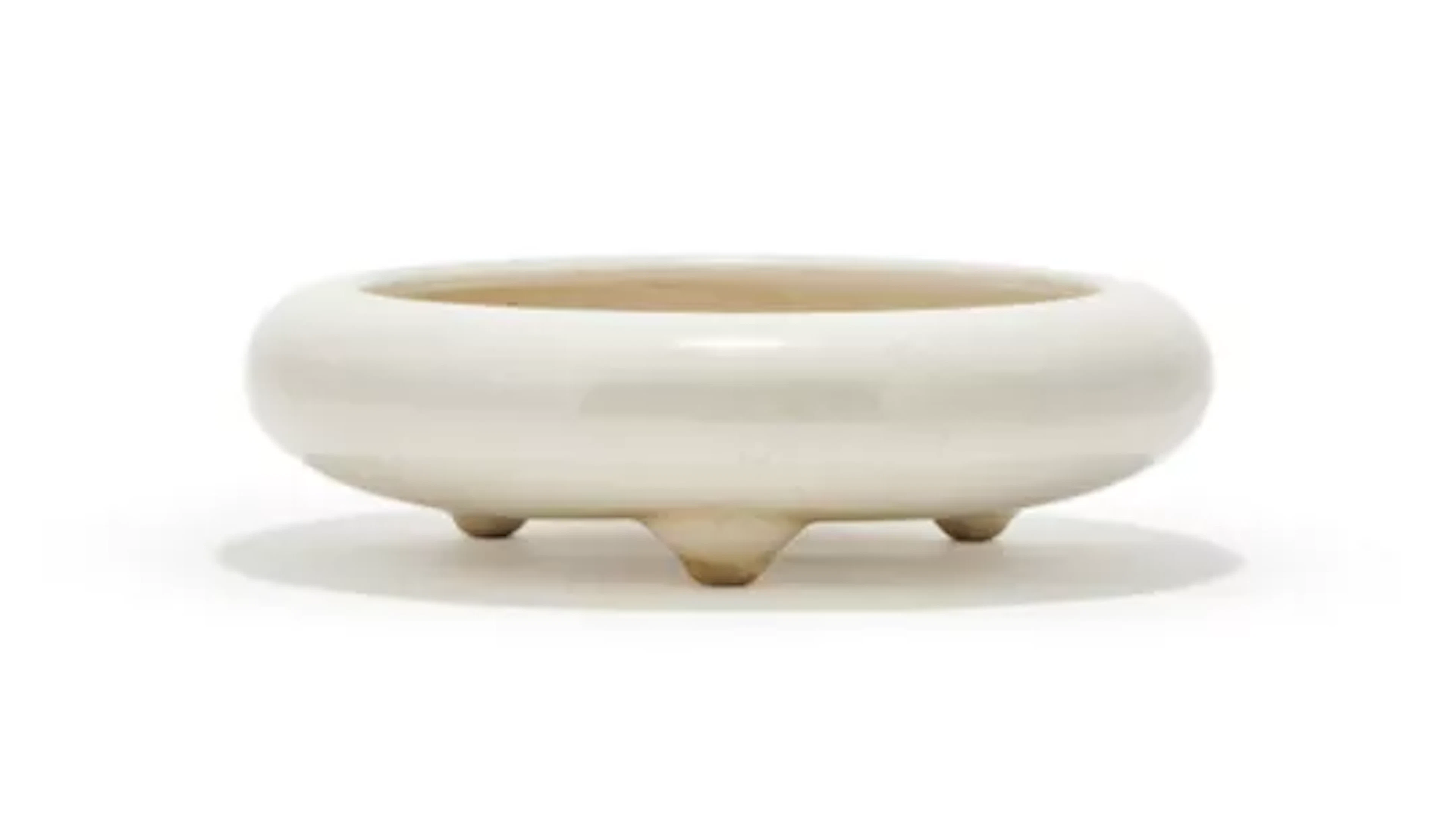 A Dehua type white glazed brush washer, Late Qing dynasty