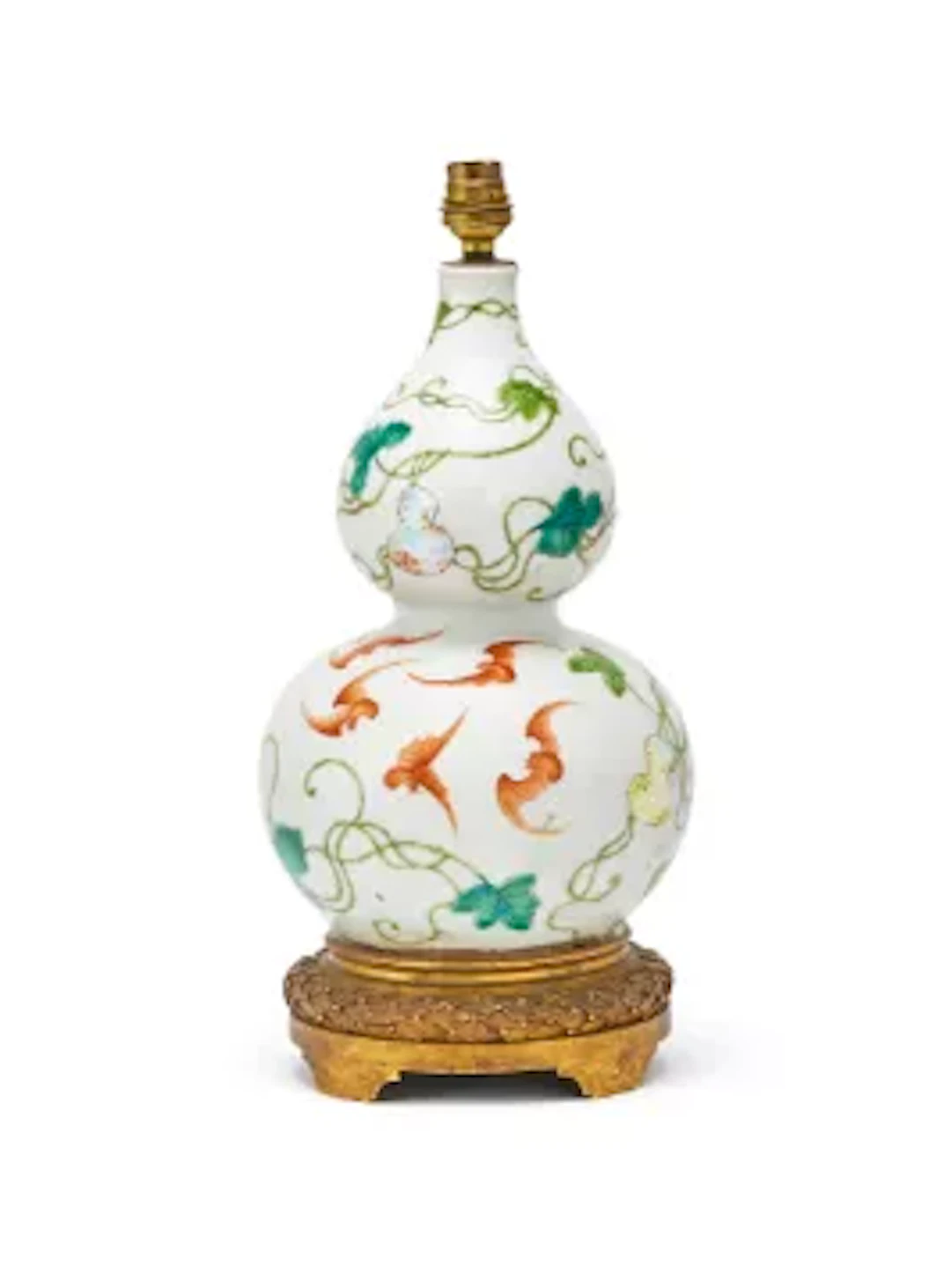 A Chinese Famille Rose 'Double gourd' vase, Mark of Jiaqing and of