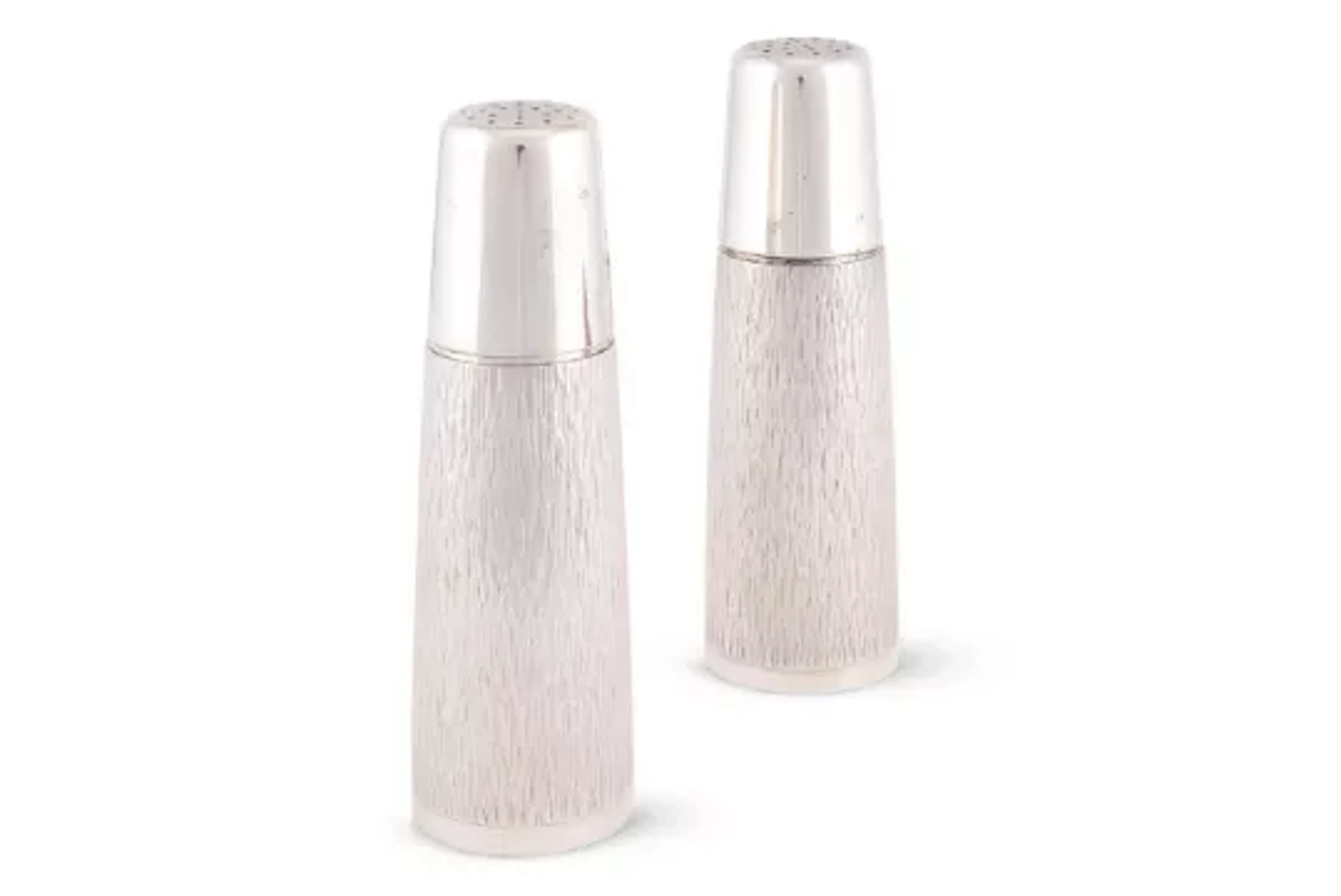 GERALD BENNEY (1930-2008), A PAIR OF SILVER SUGAR CASTERS