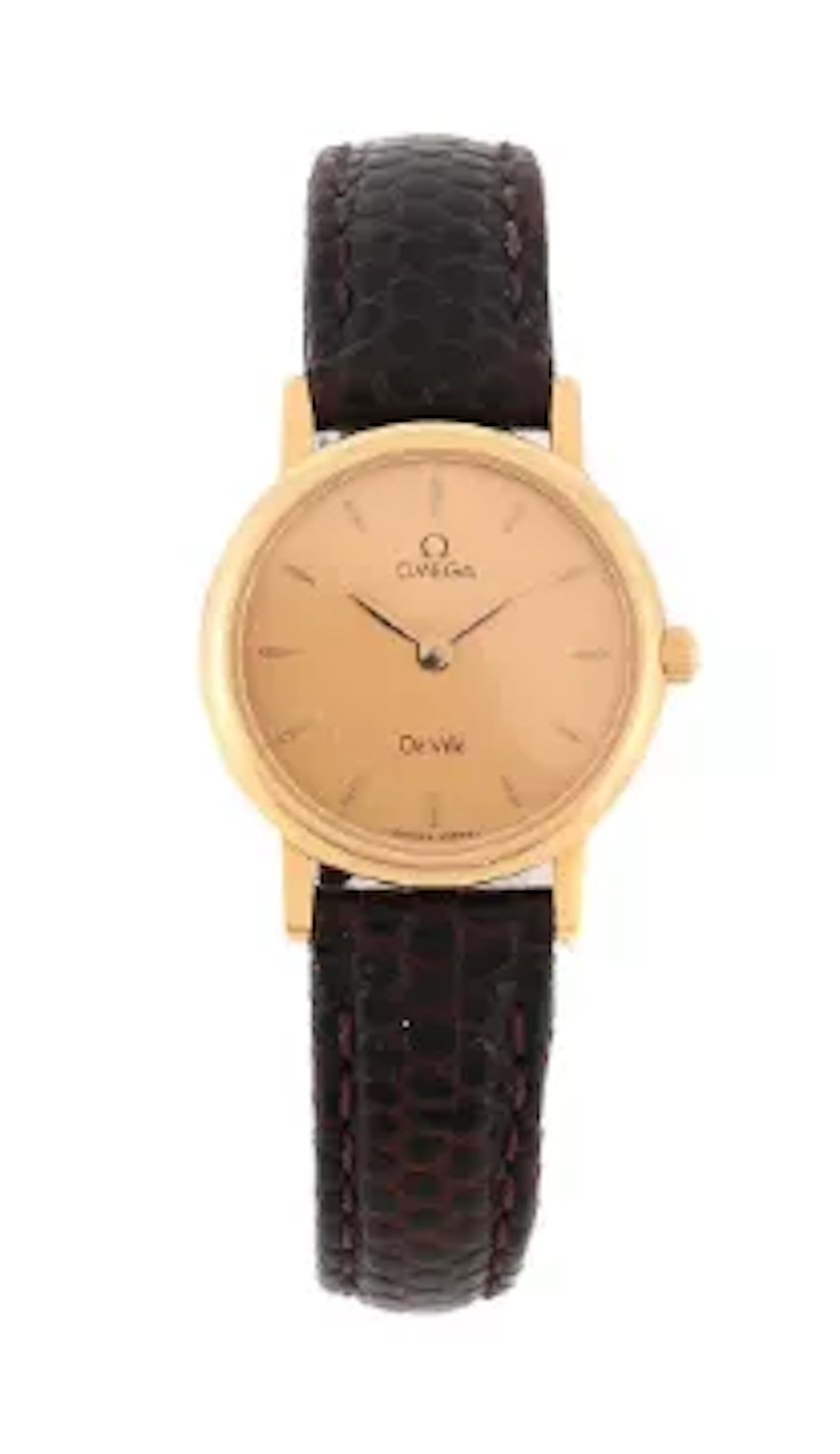 OMEGA, DE VILLE, REF. 595.1111, A LADY'S 18 CARAT GOLD WRISTWATCH