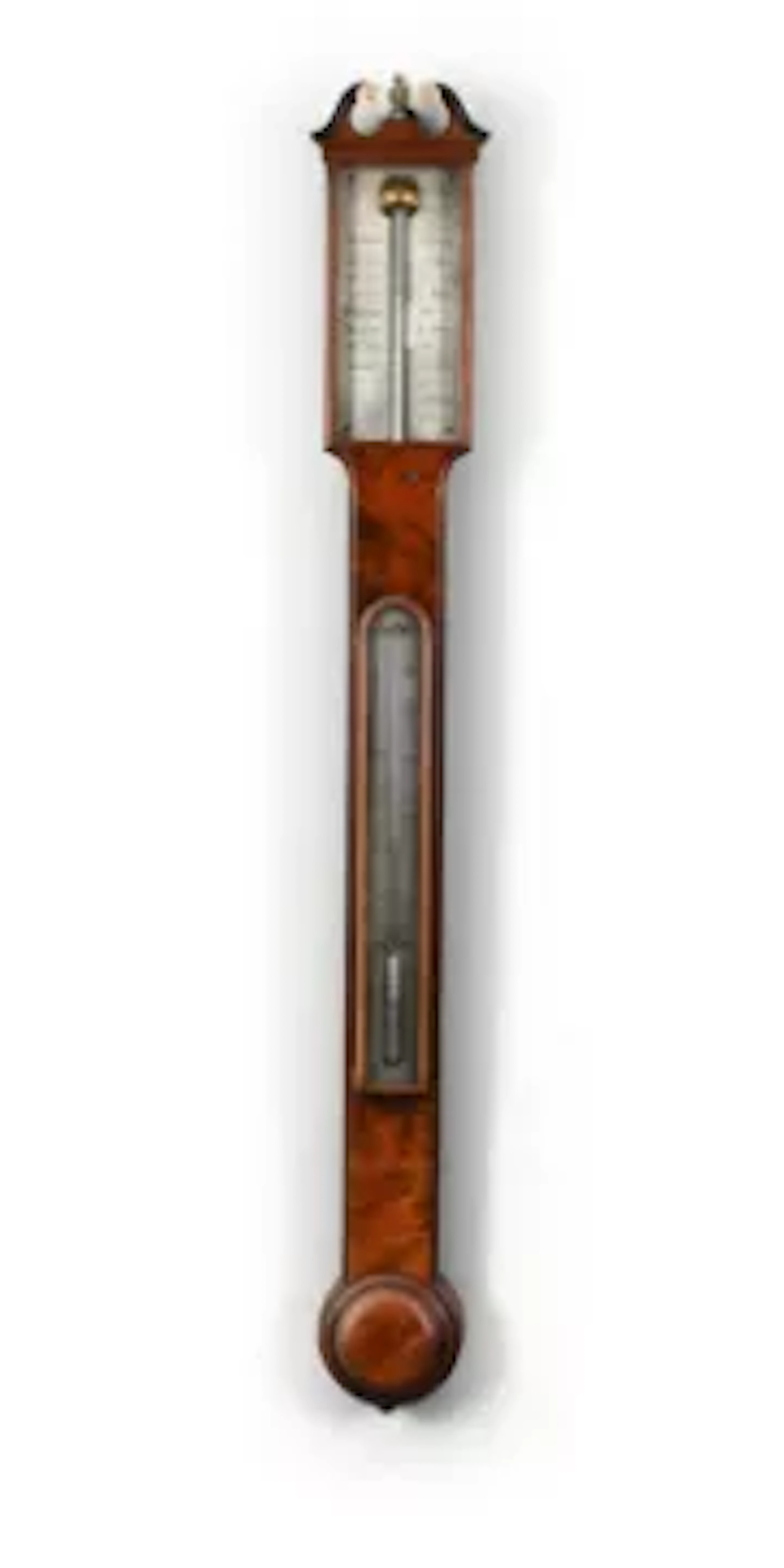A WILLIAM IV MAHOGANY MERCURY STICK BAROMETER