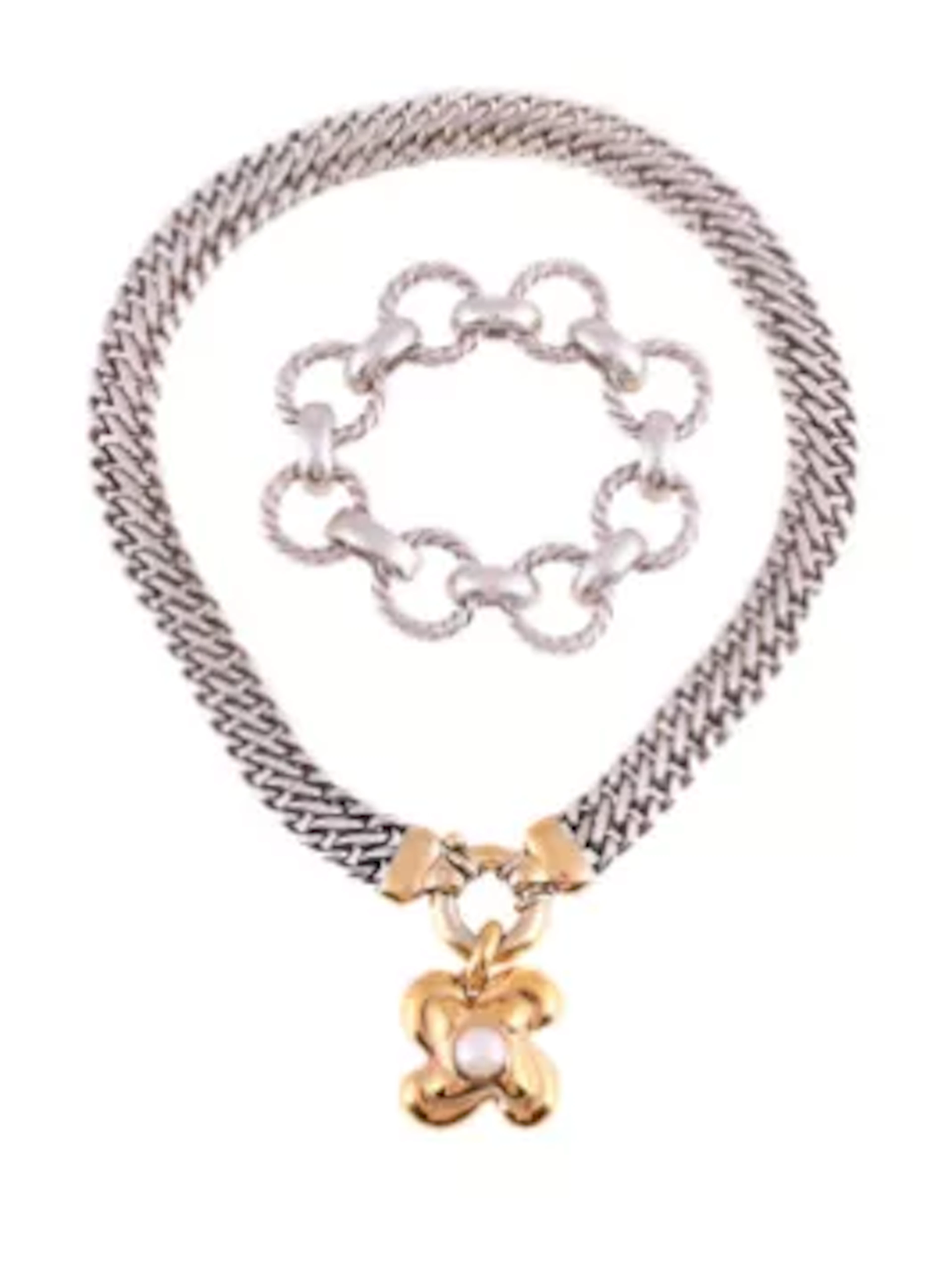 LINKS OF LONDON, A SILVER COLLAR NECKLACE