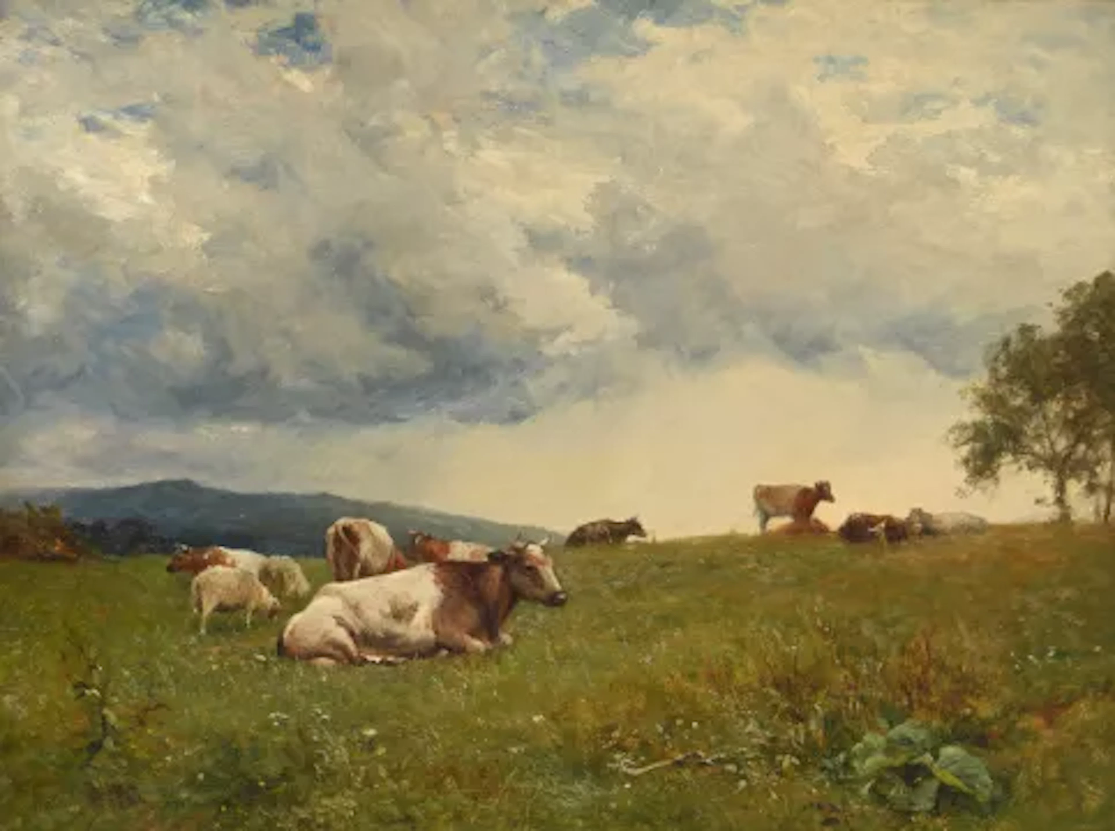 DAVID BATES (BRITISH 1840/41 - 1921), COWS IN A MEADOW