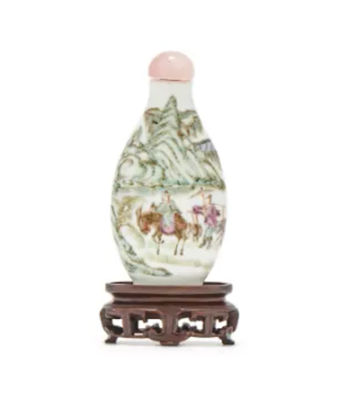 A Chinese Famille Rose porcelain snuff bottle, Qing Dynasty