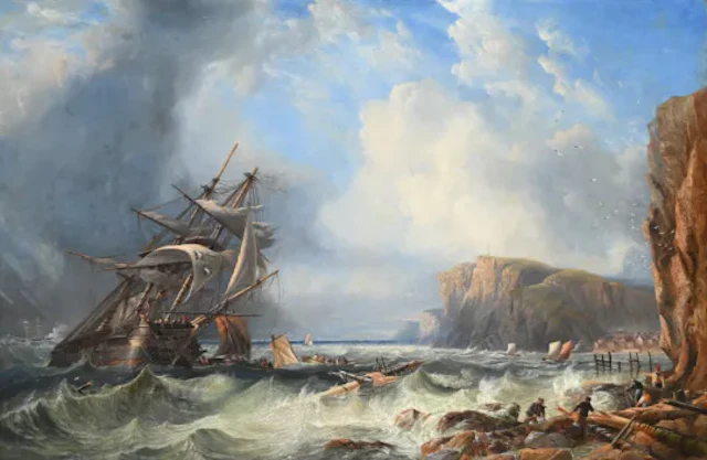 JOHN WILSON CARMICHAEL (BRITISH 1800–1868), THE RESCUE