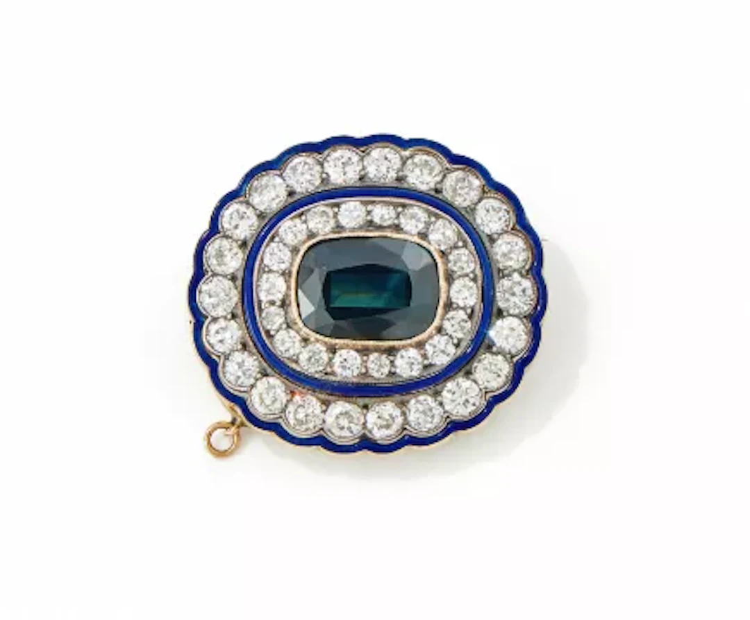 A LATE 19TH/EARLY 20TH CENTURY AUSTRO-HUNGARIAN SAPPHIRE, DIAMOND