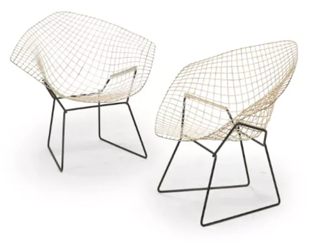 HARRY BERTOIA (ITALIAN, 1915-1978), PAIR OF 'DIAMOND/ MODEL 421' CHAIRS