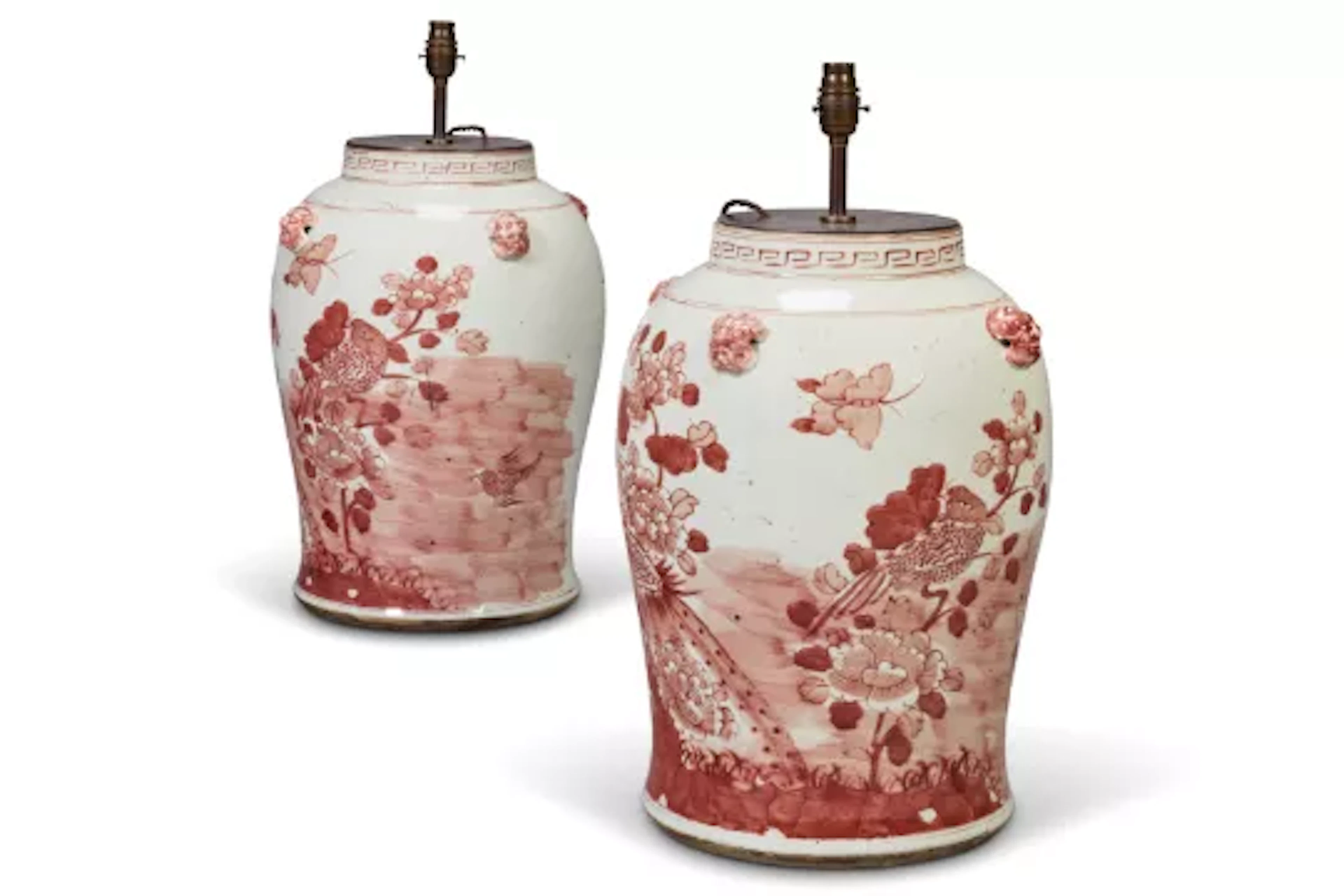 A PAIR OF CHINESE PINK ENAMELLED VASES, 20TH CENTURY