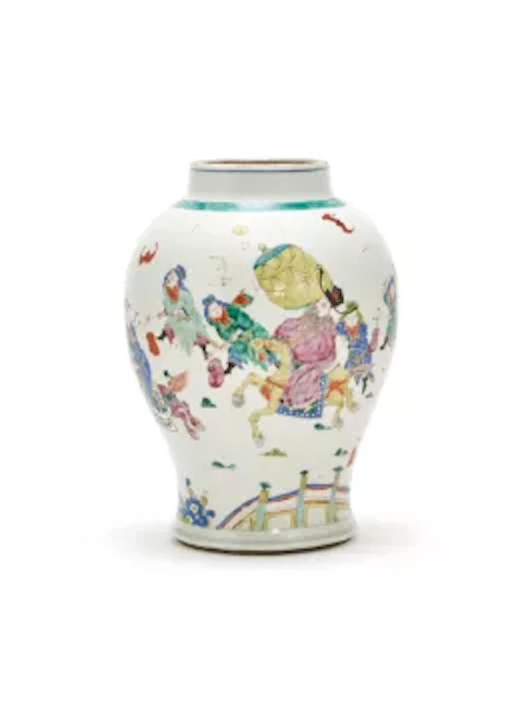 A Chinese Famille Rose baluster jar, Yongzheng (1722-1735)