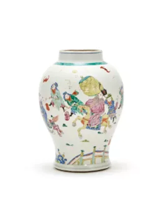A Chinese Famille Rose baluster jar, Yongzheng (1722-1735)