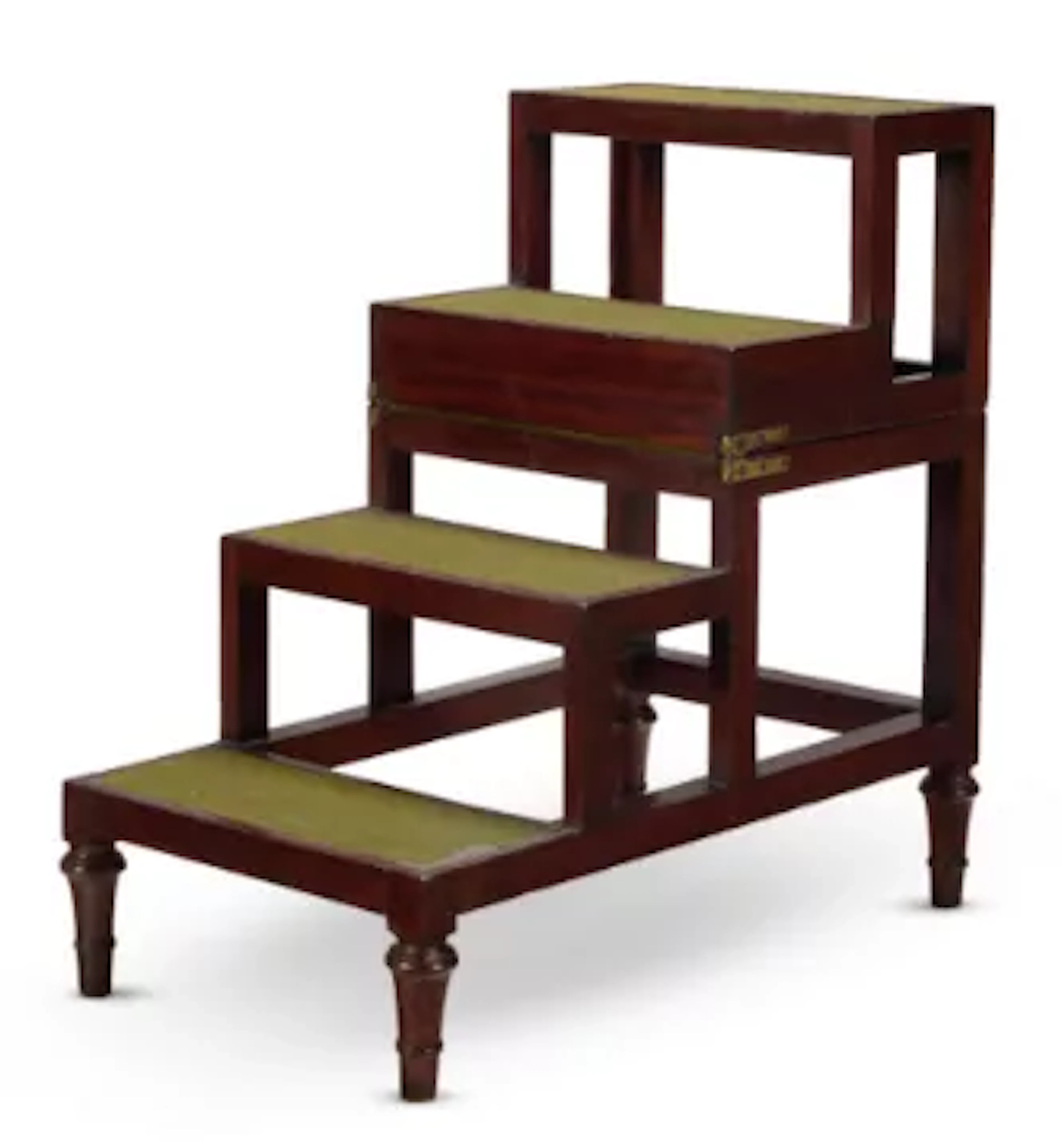 A SET OF GEORGE III METAMORPHIC LIBRARY STEPS, LATE 18TH/19TH CENTURY