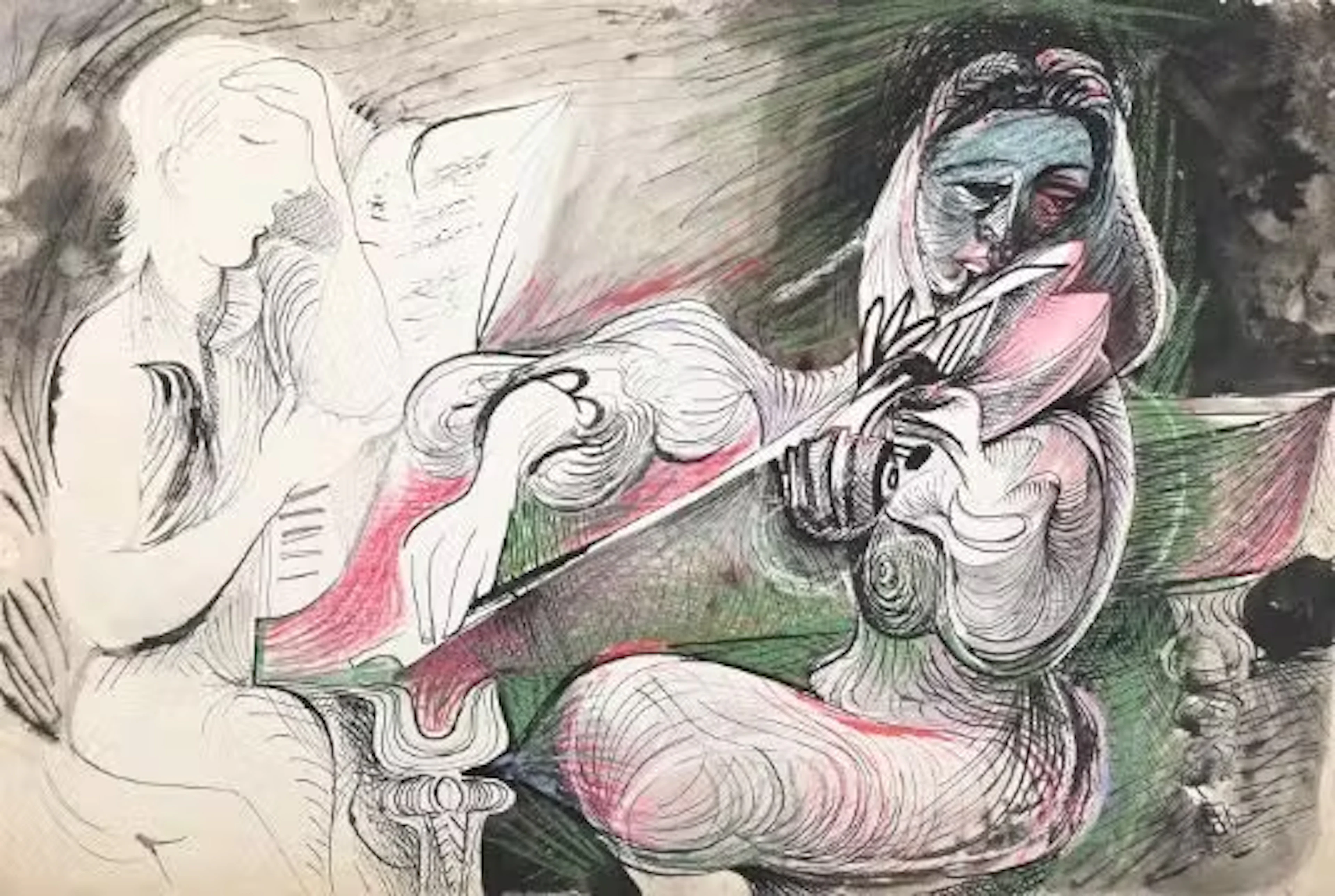 λ CERI RICHARDS (BRITISH 1903-1971), TWO MUSICIANS