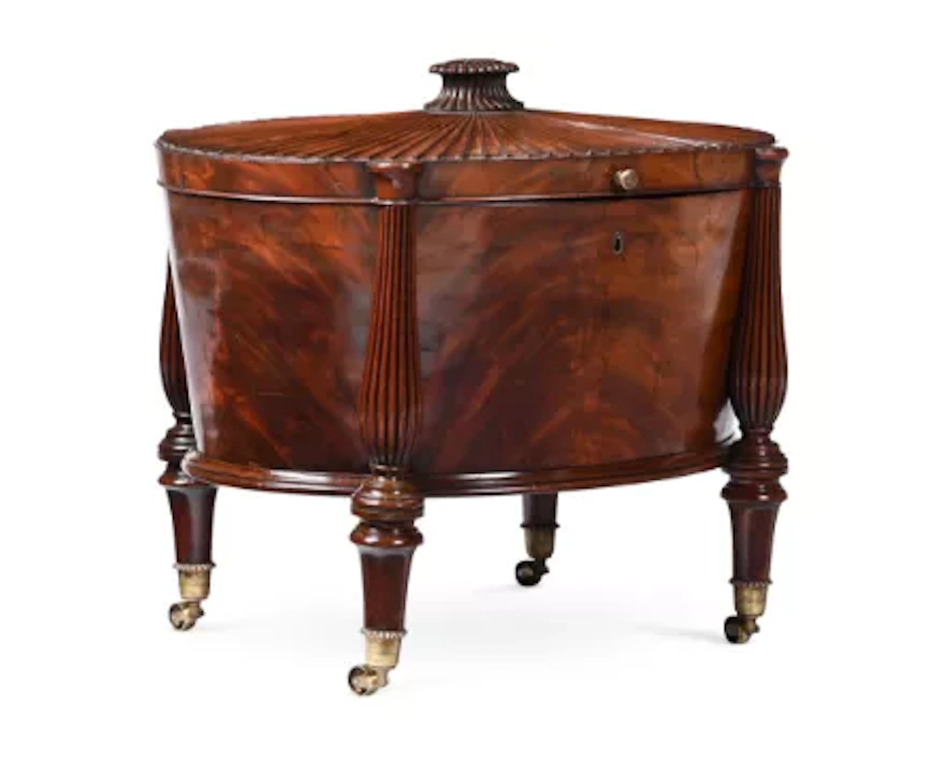 A REGENCY MAHOGANY OVAL WINE COOLER, ATTRIBUTED TO GILLOWS, CIRCA 1815